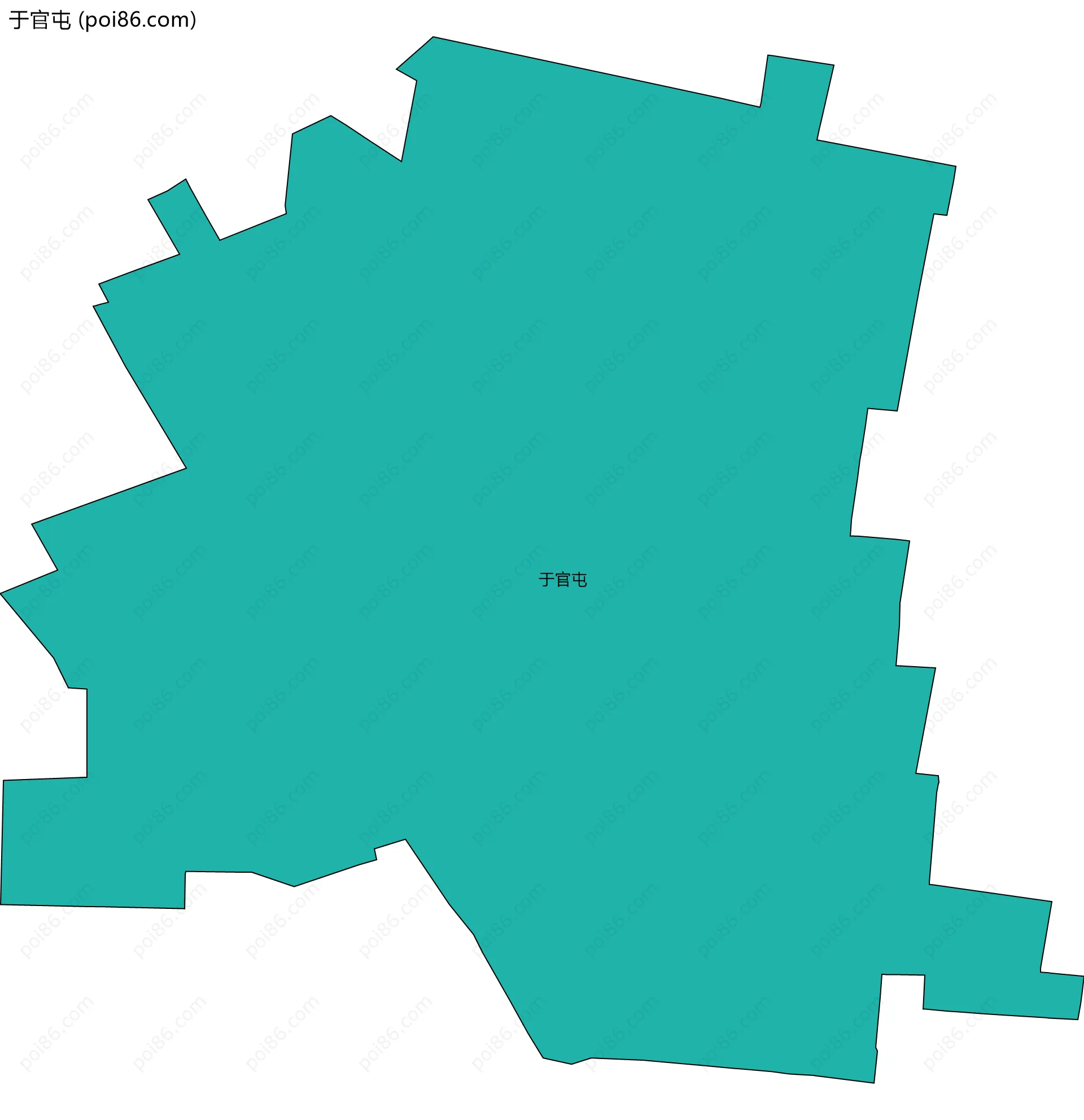 于官屯边界地图