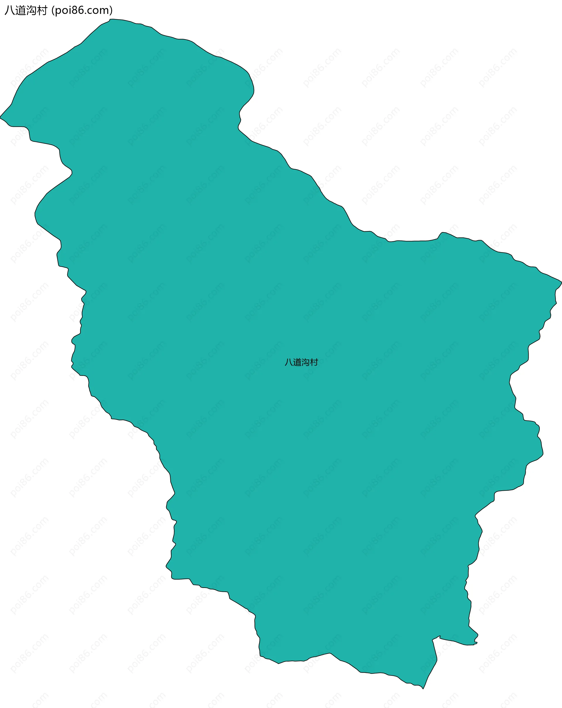 八道沟村边界地图
