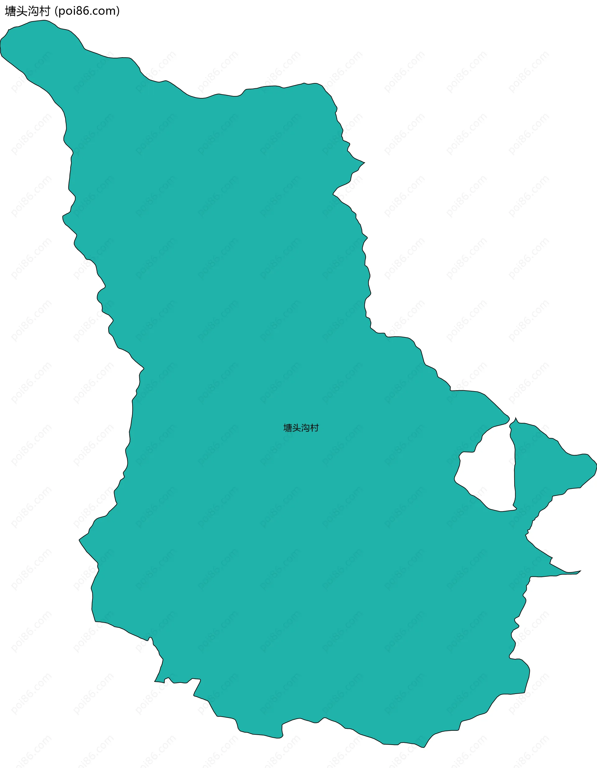 塘头沟村边界地图