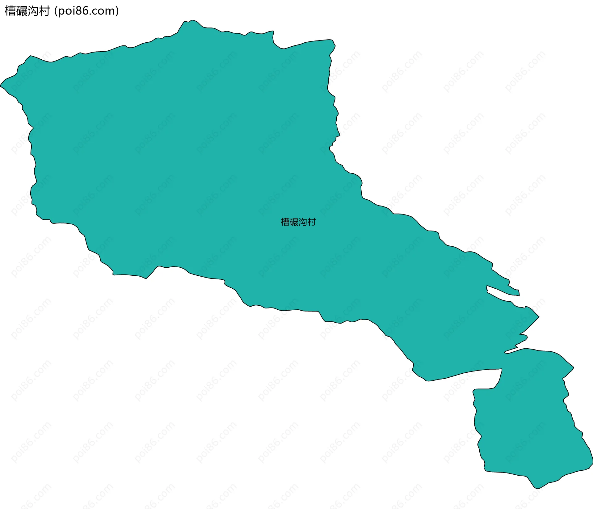 槽碾沟村边界地图