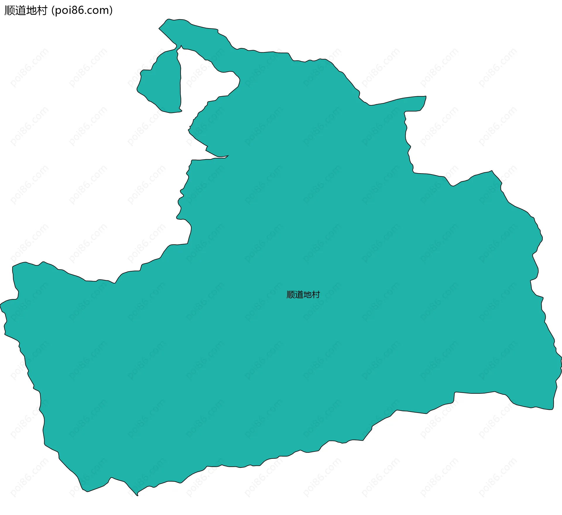 顺道地村边界地图