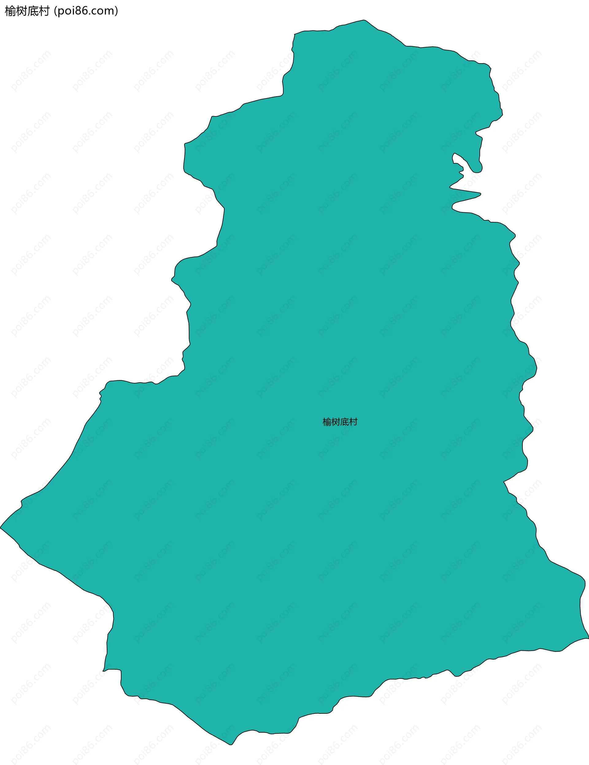 榆树底村边界地图