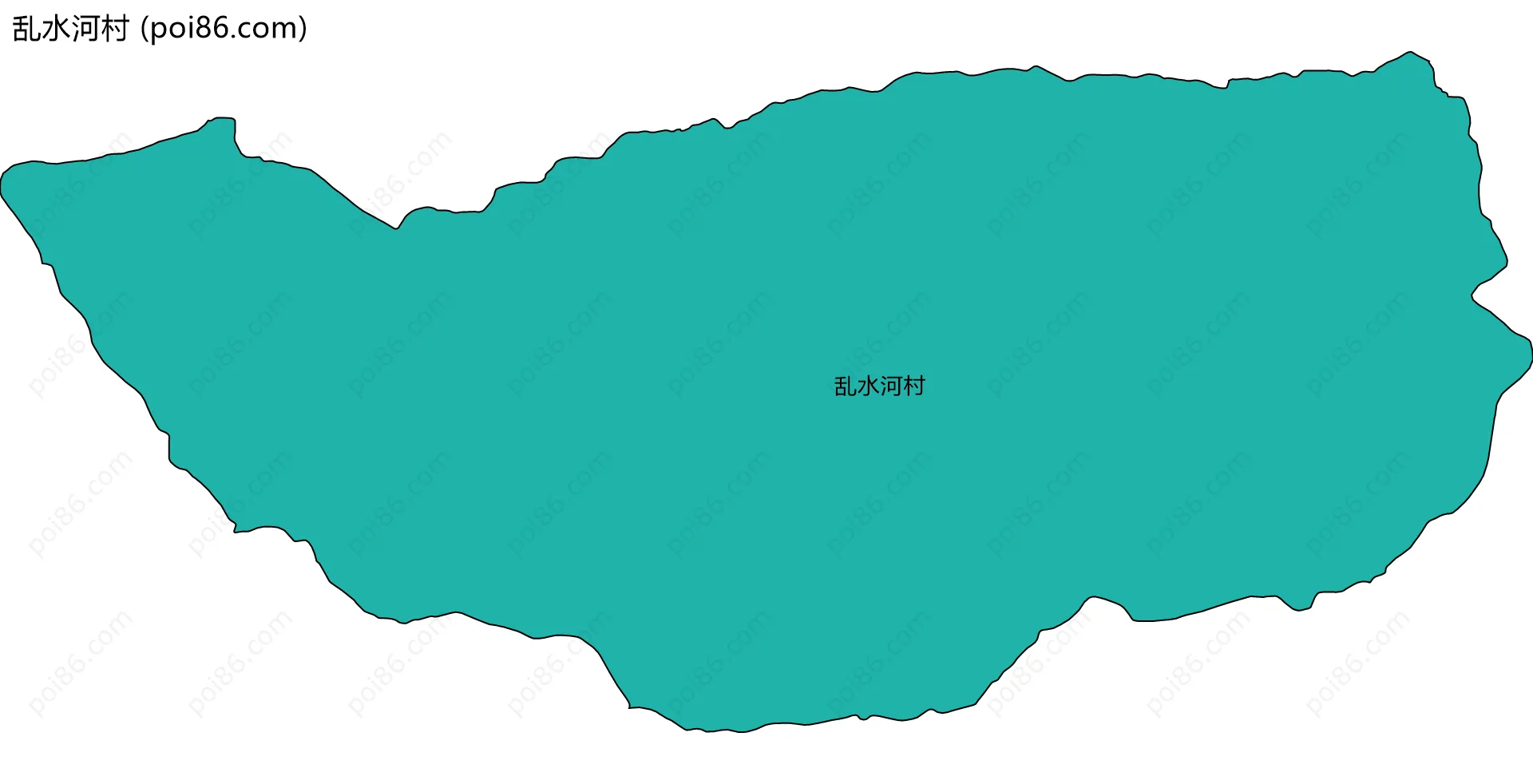 乱水河村边界地图