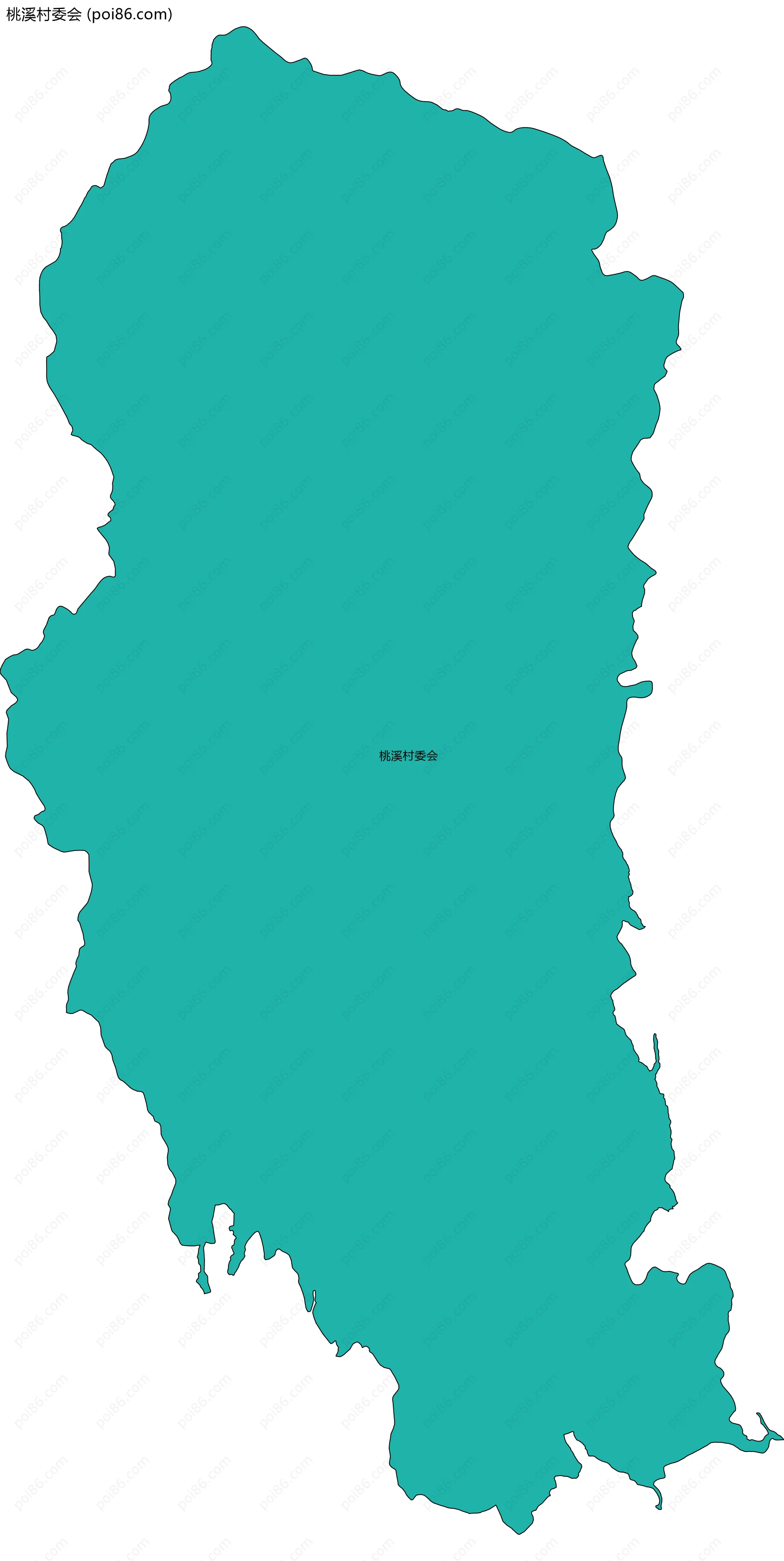 桃溪村委会边界地图