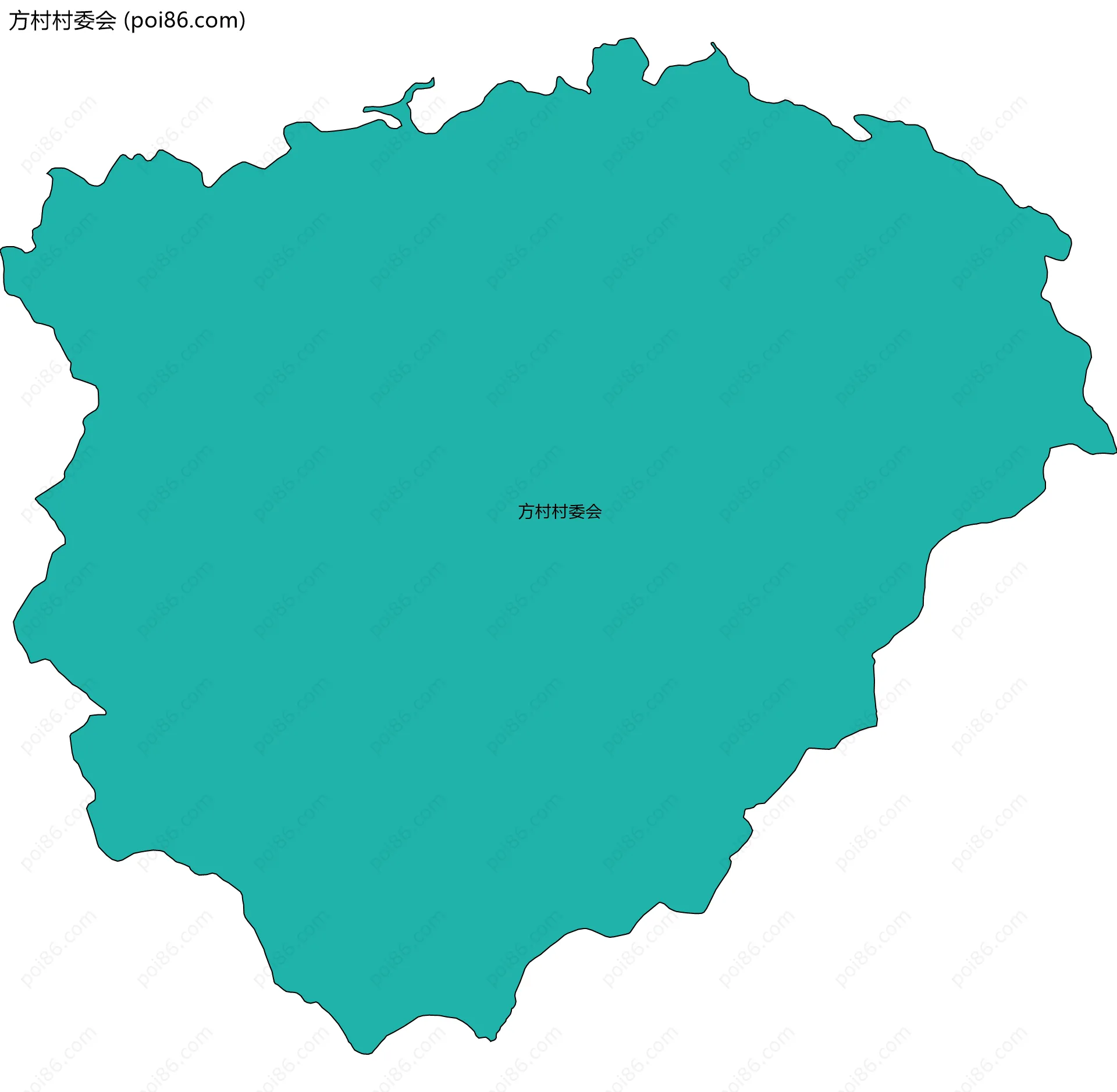 方村村委会边界地图
