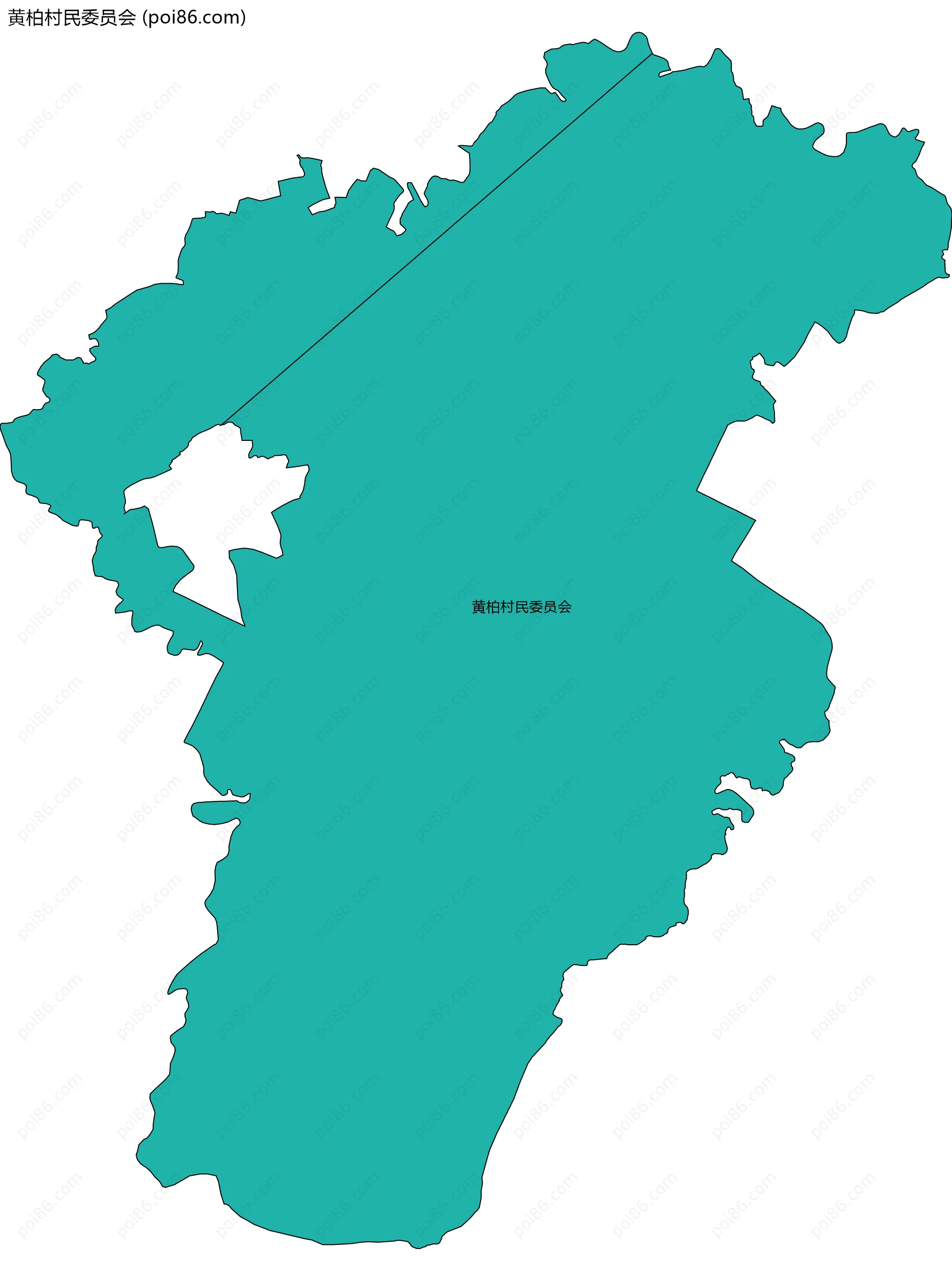 黄柏村民委员会边界地图