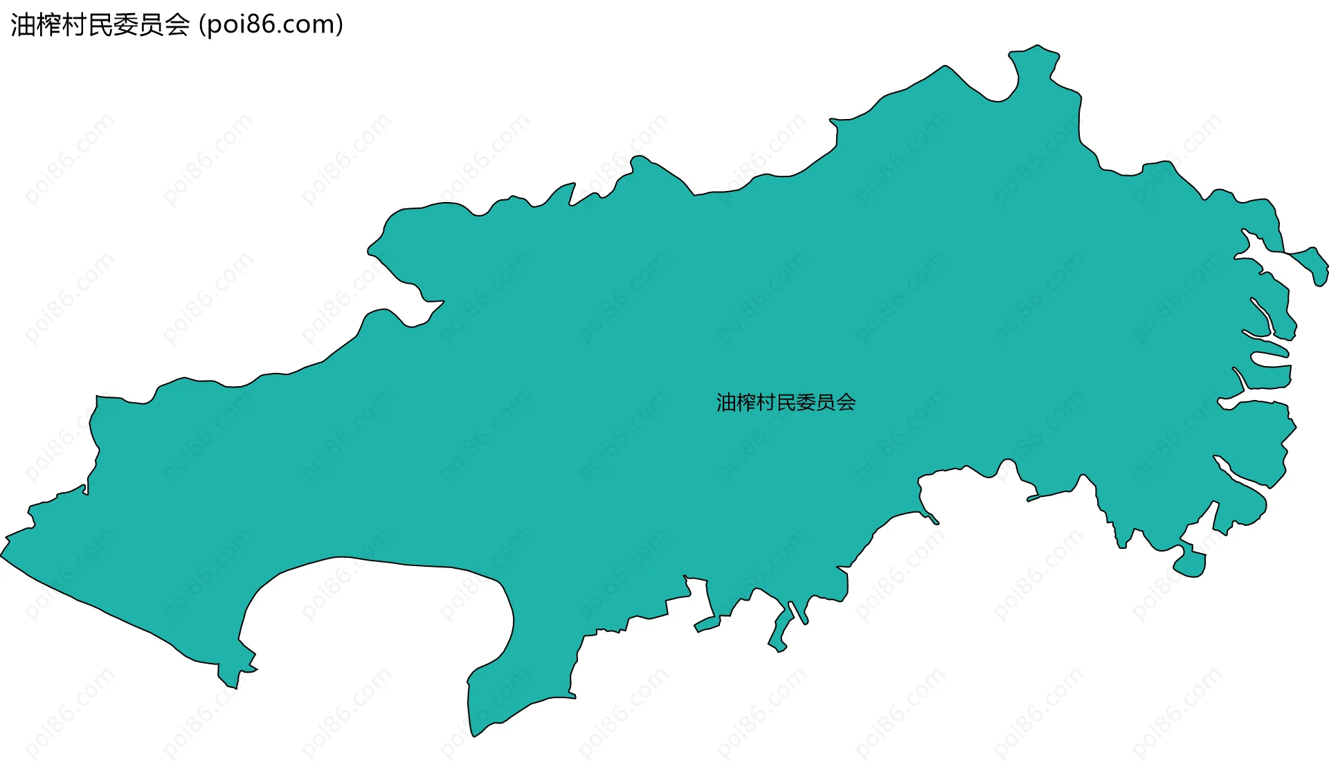 油榨村民委员会边界地图