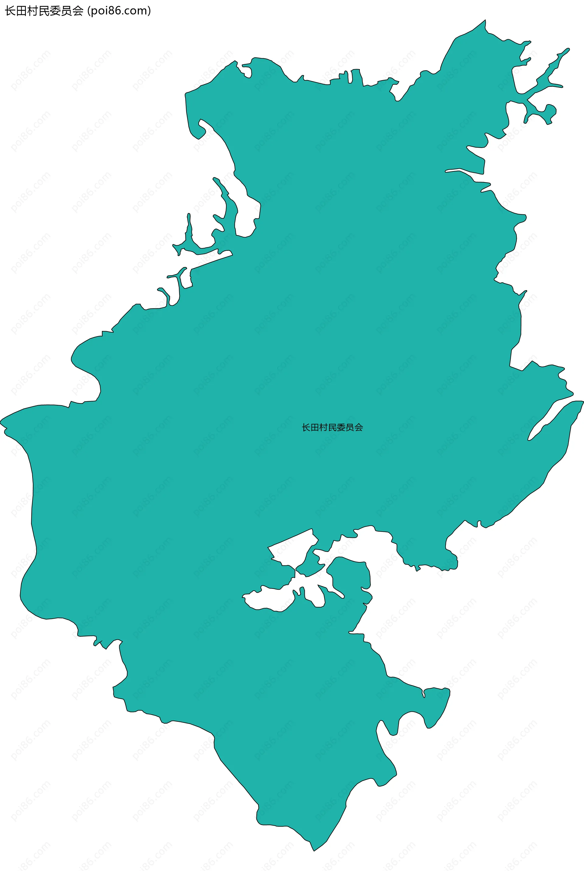 长田村民委员会边界地图