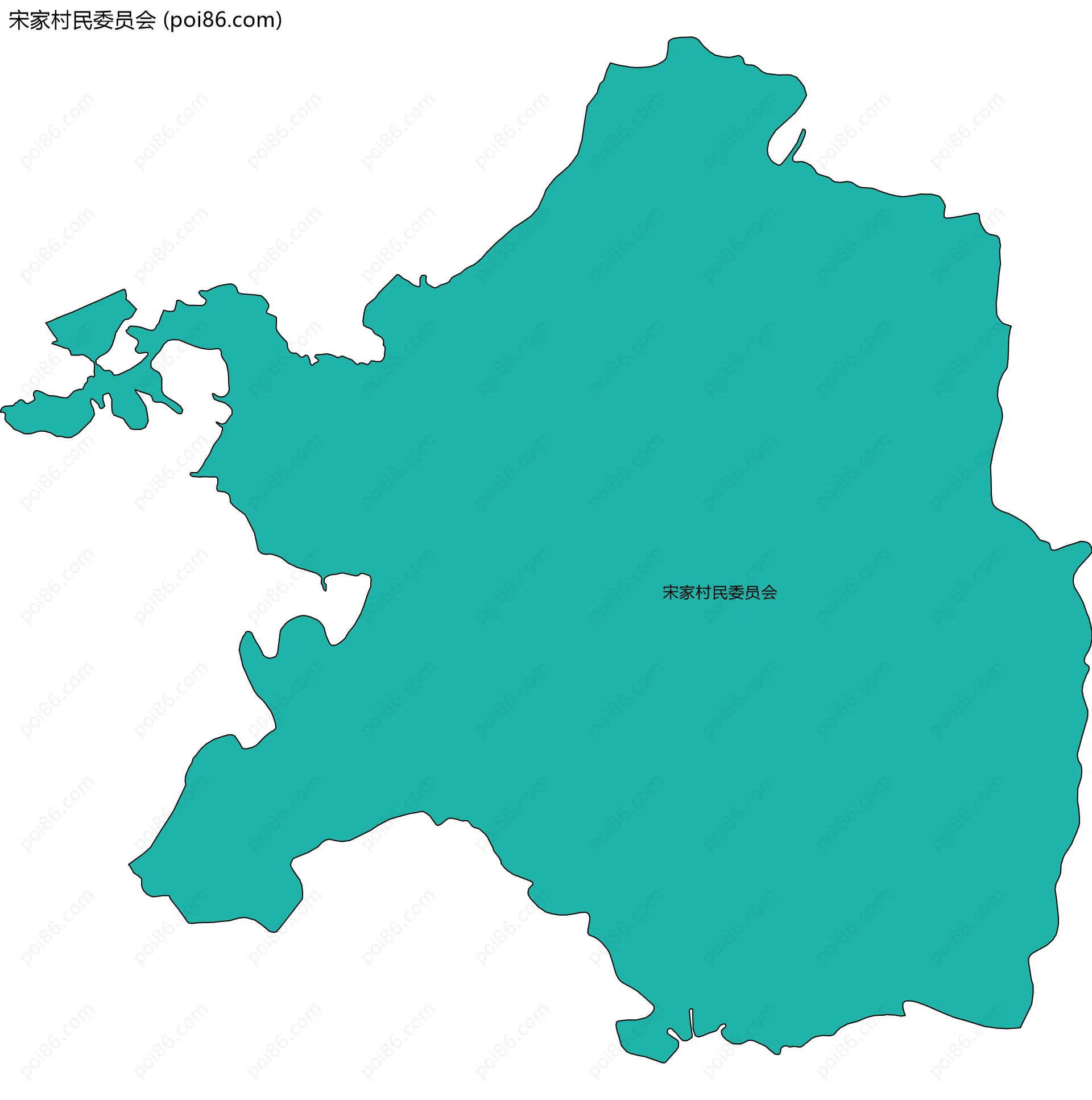 宋家村民委员会边界地图