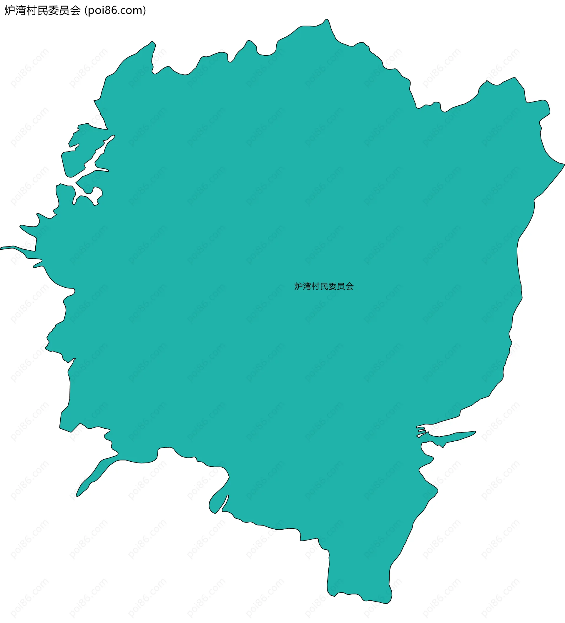 炉湾村民委员会边界地图