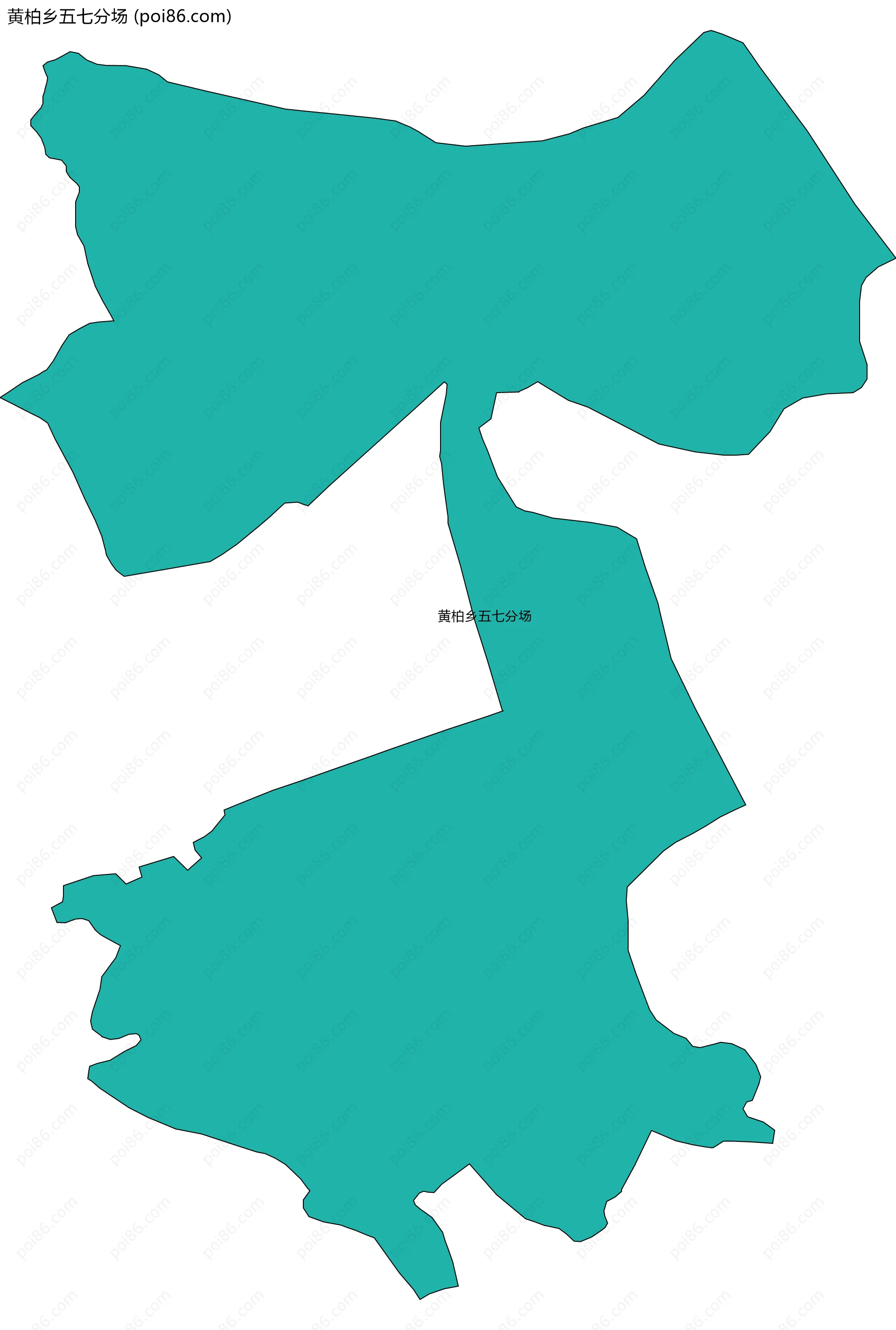 黄柏乡五七分场边界地图