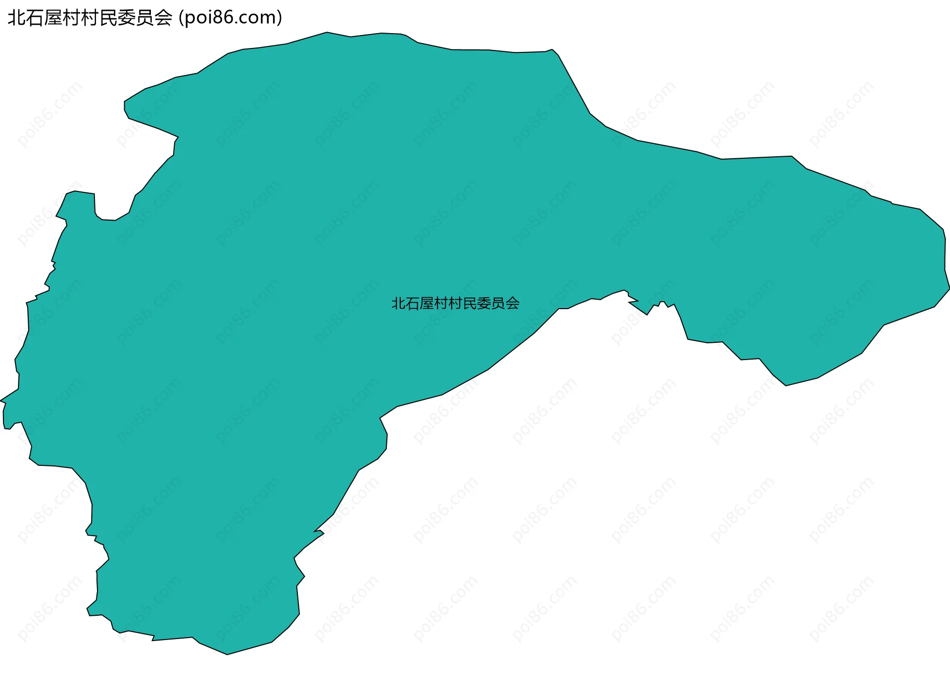 北石屋村村民委员会边界地图