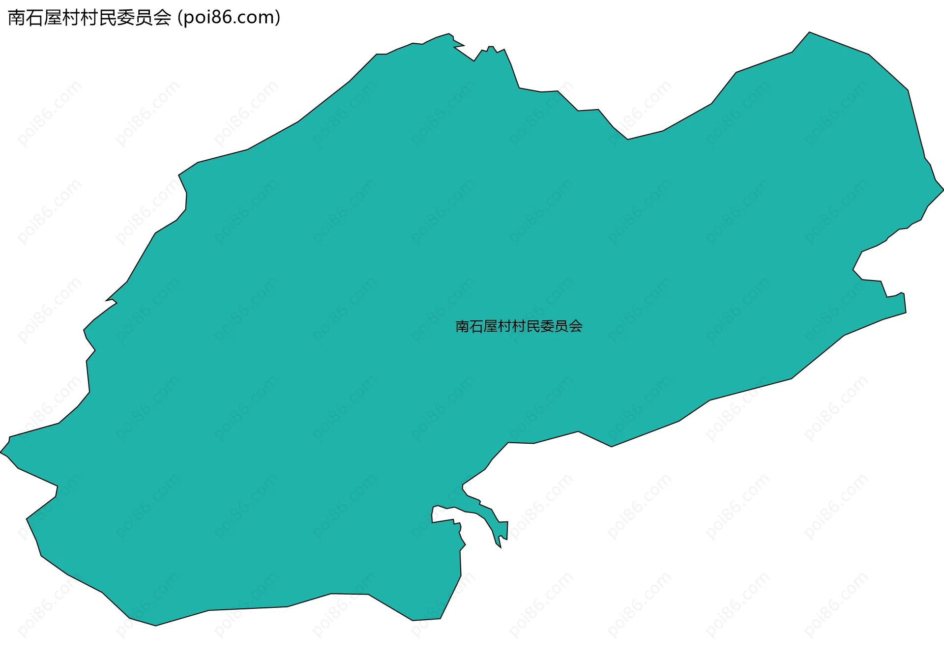 南石屋村村民委员会边界地图
