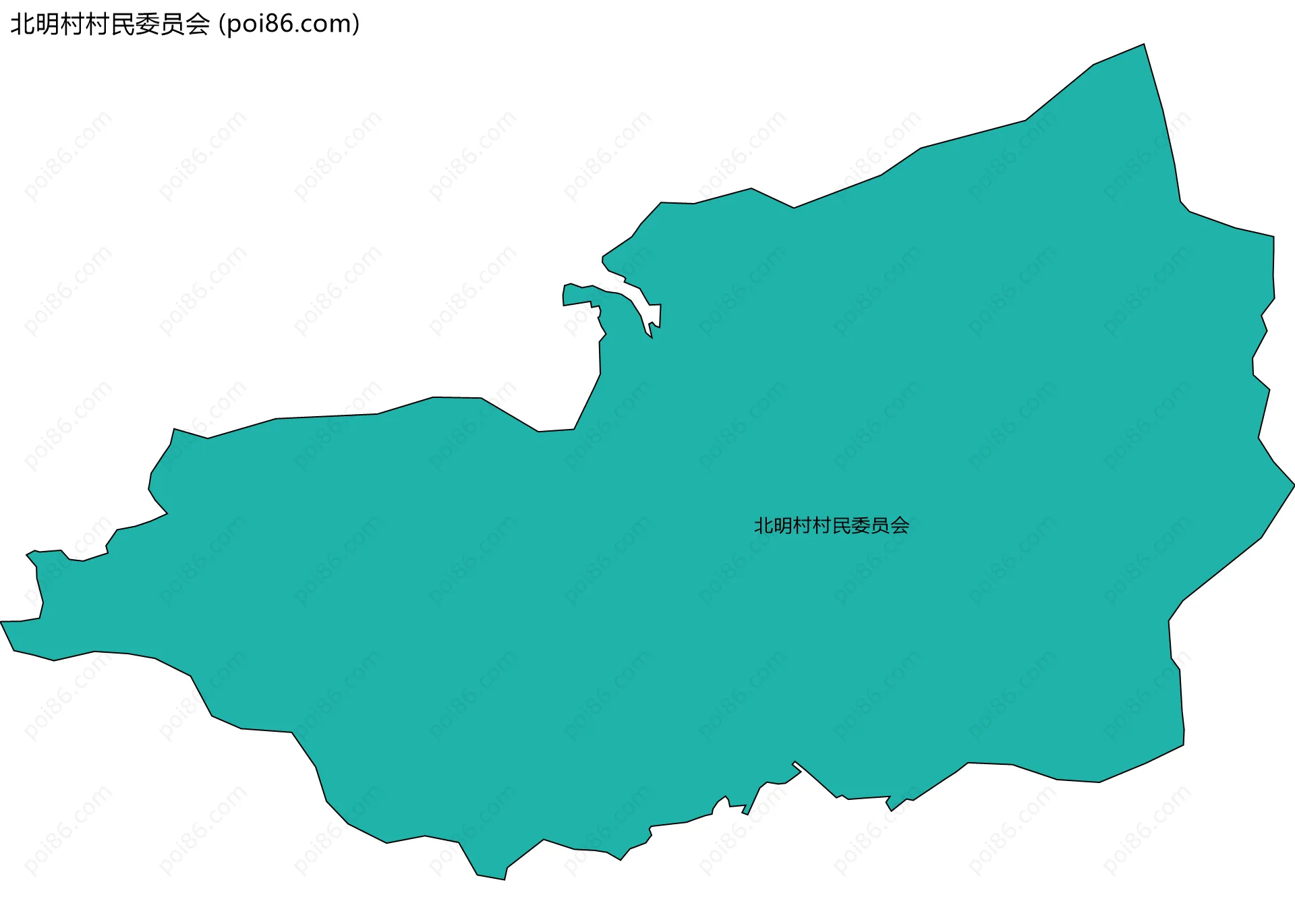 北明村村民委员会边界地图