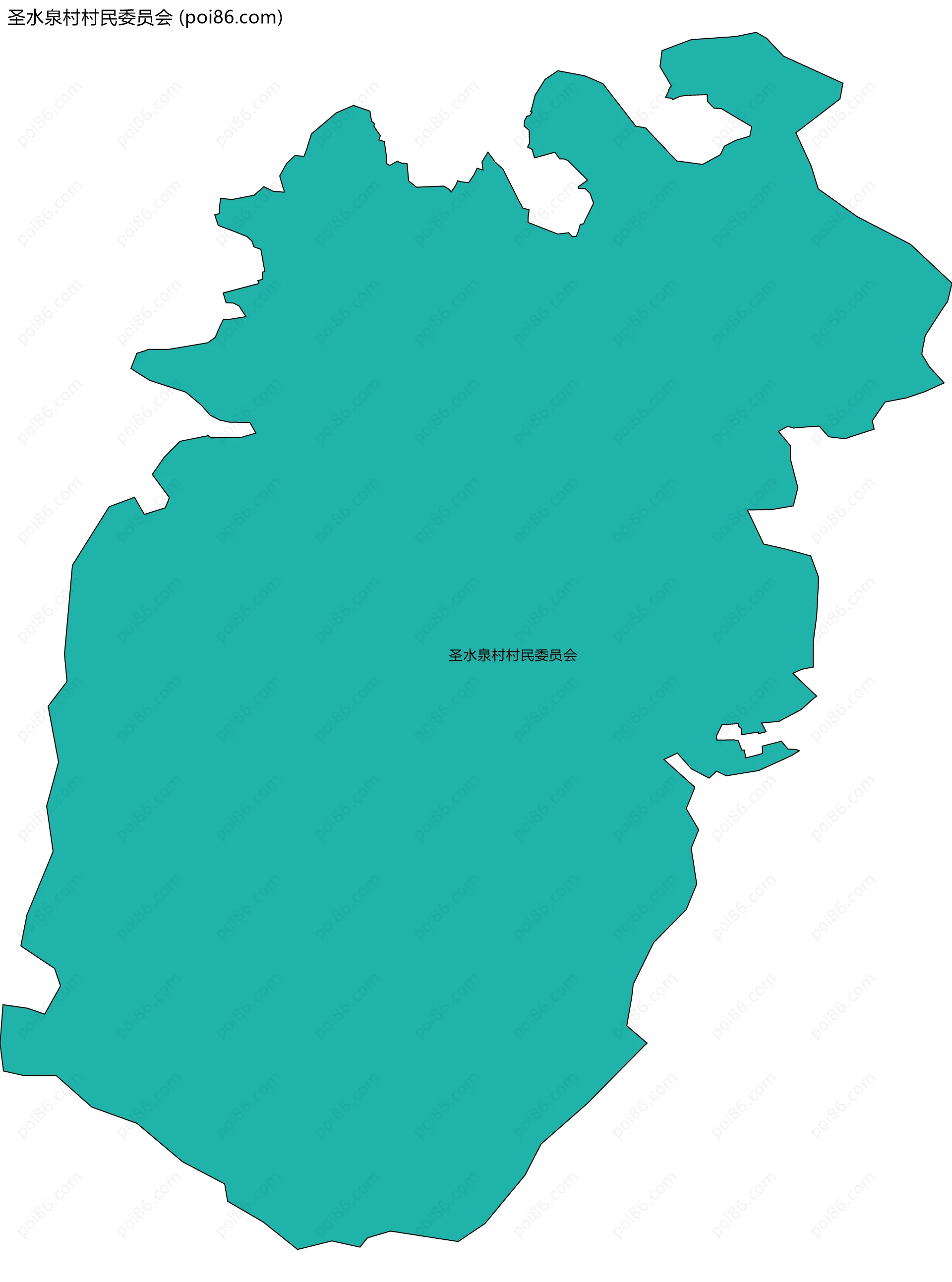 圣水泉村村民委员会边界地图