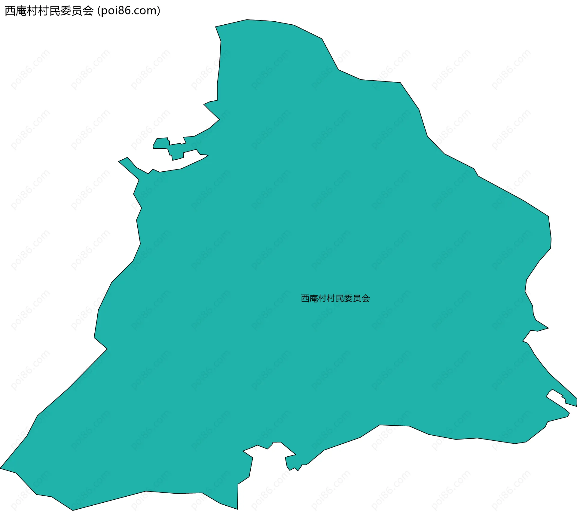 西庵村村民委员会边界地图