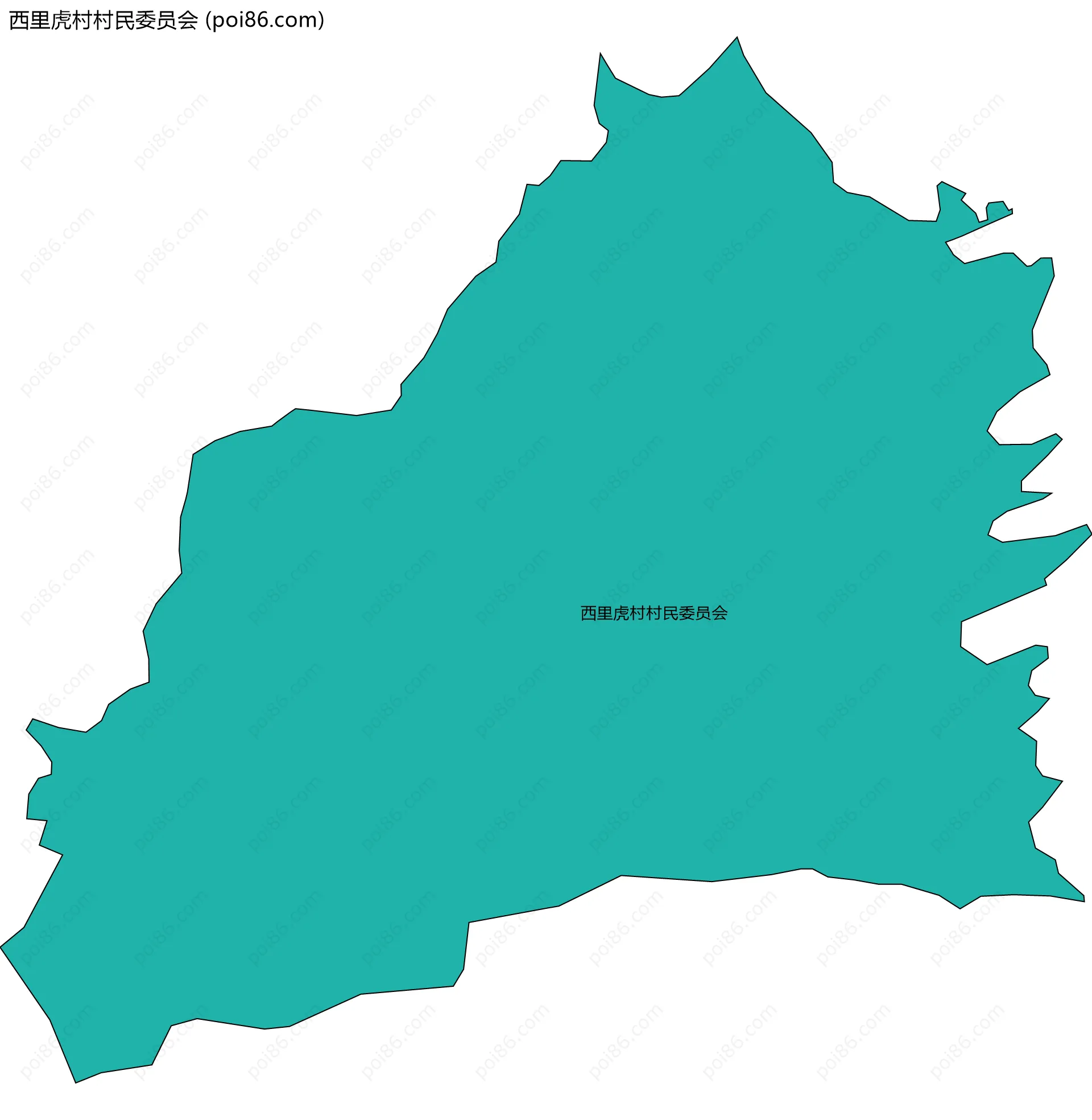 西里虎村村民委员会边界地图