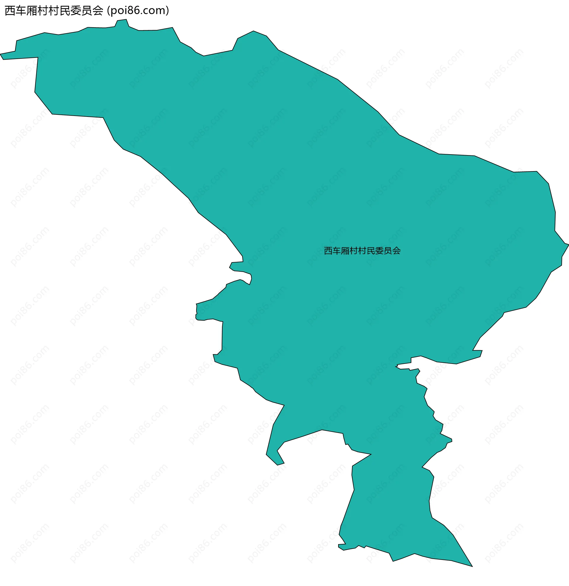 西车厢村村民委员会边界地图