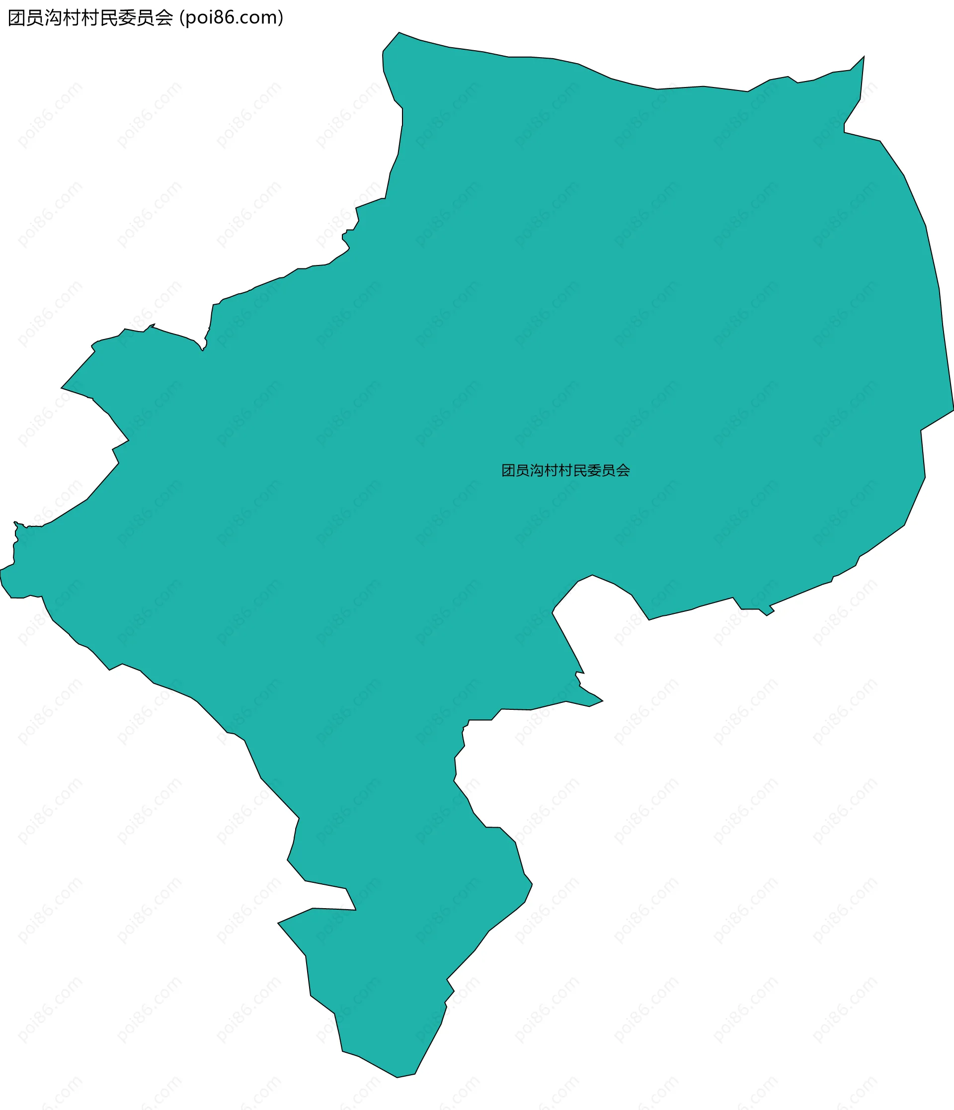 团员沟村村民委员会边界地图