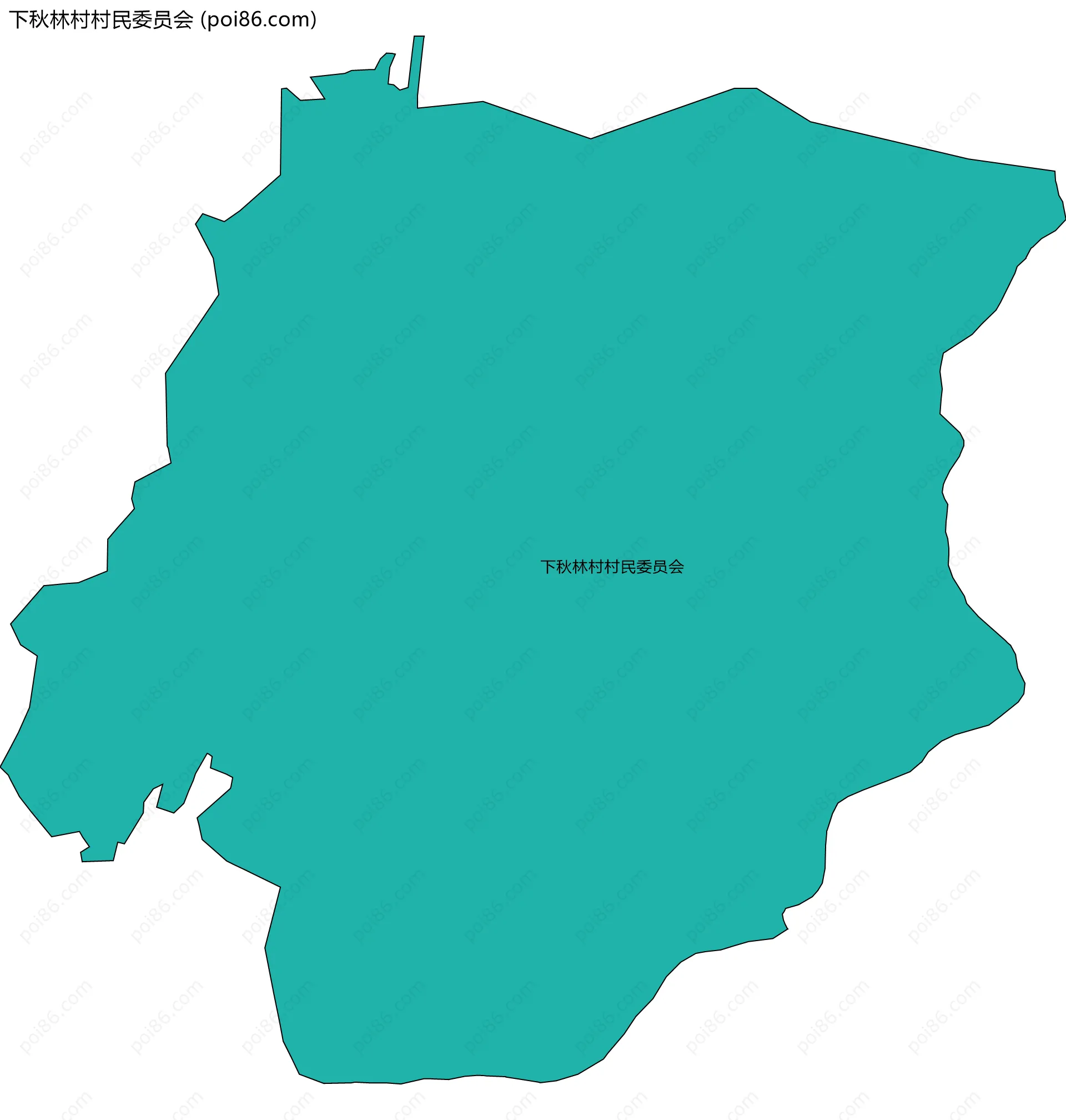 下秋林村村民委员会边界地图