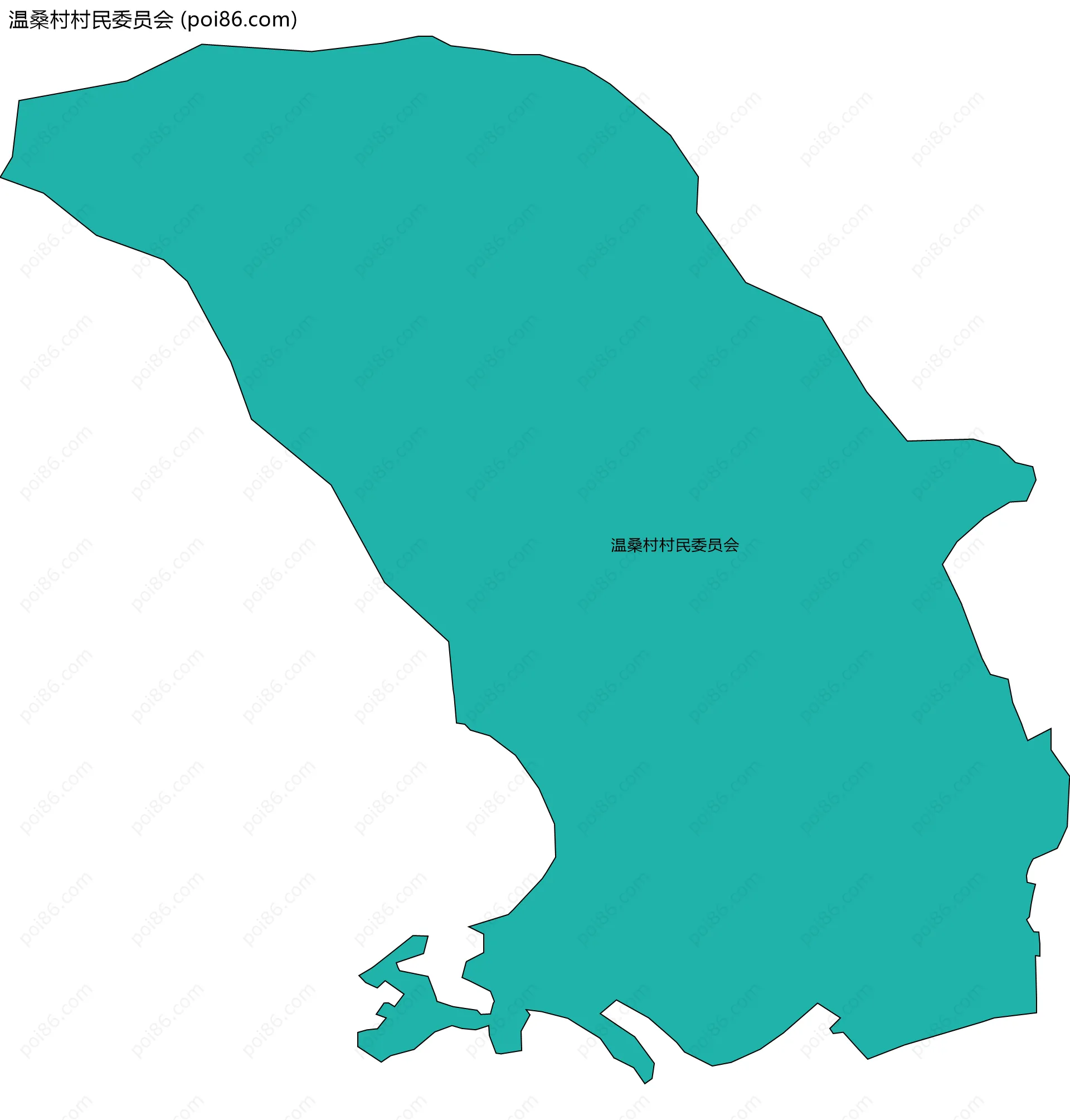 温桑村村民委员会边界地图