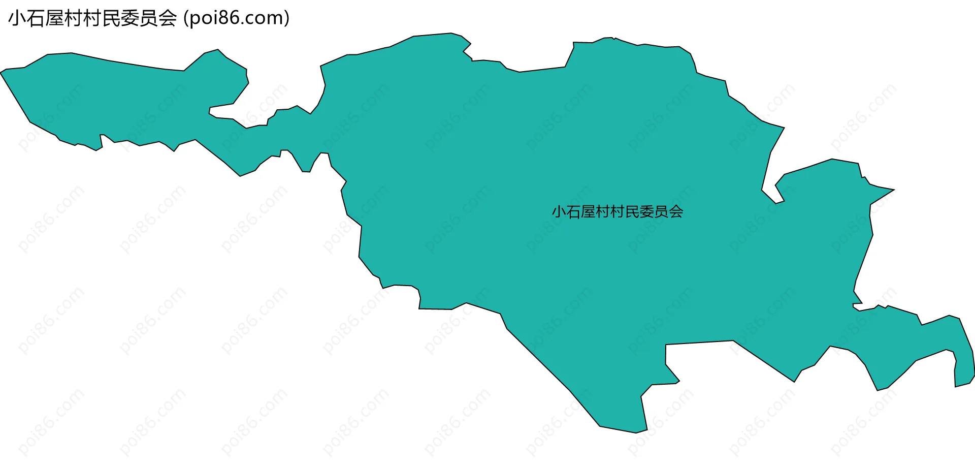 小石屋村村民委员会边界地图