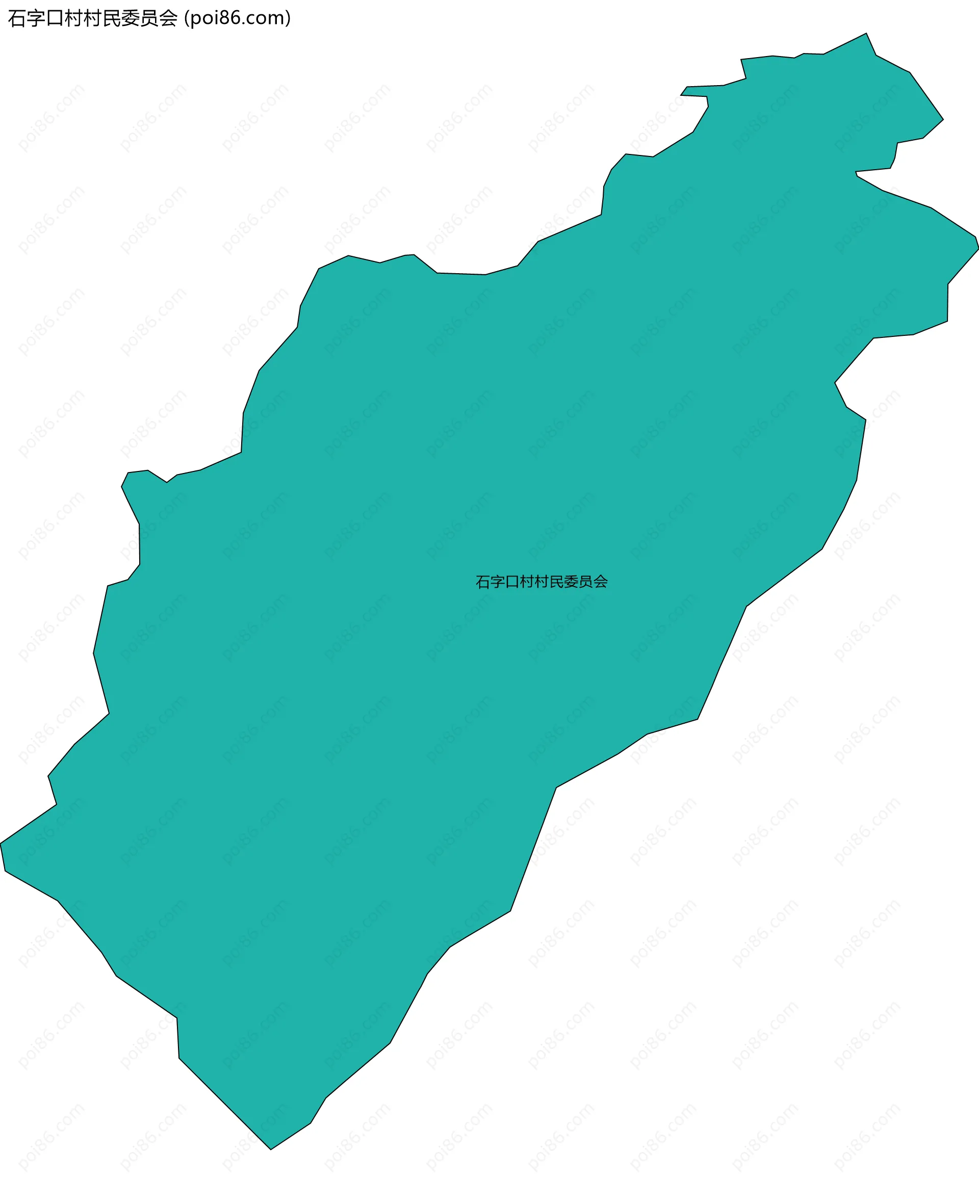 石字口村村民委员会边界地图