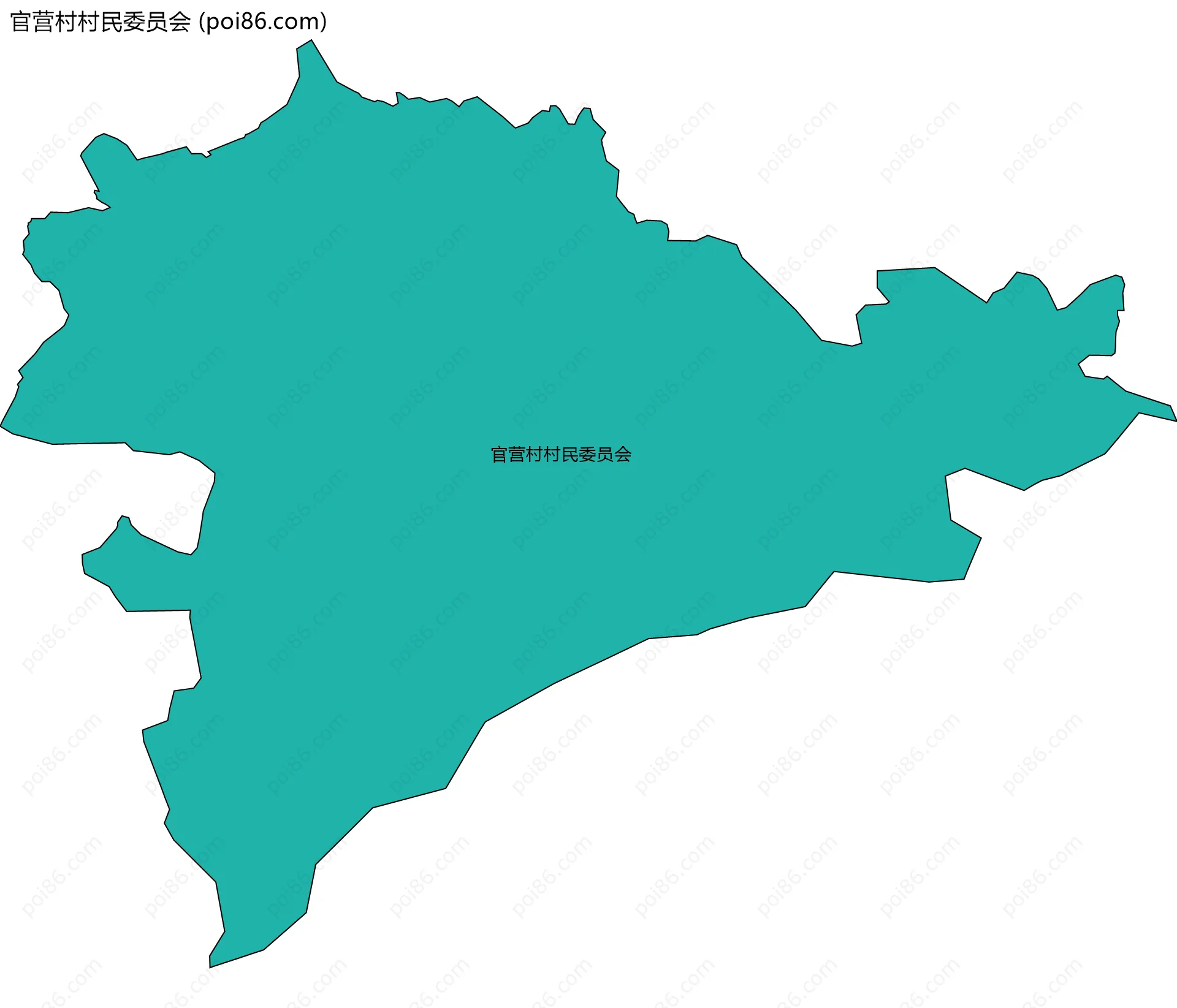 官营村村民委员会边界地图