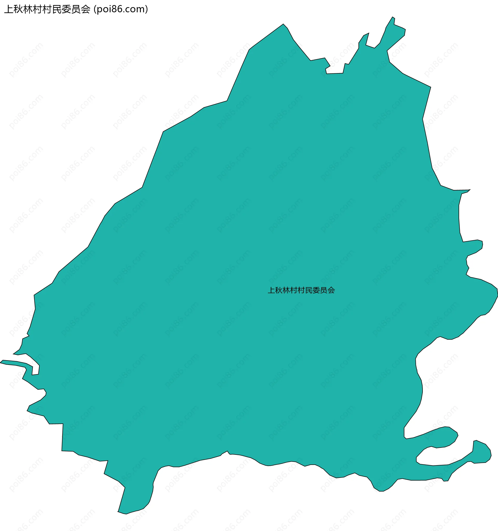 上秋林村村民委员会边界地图