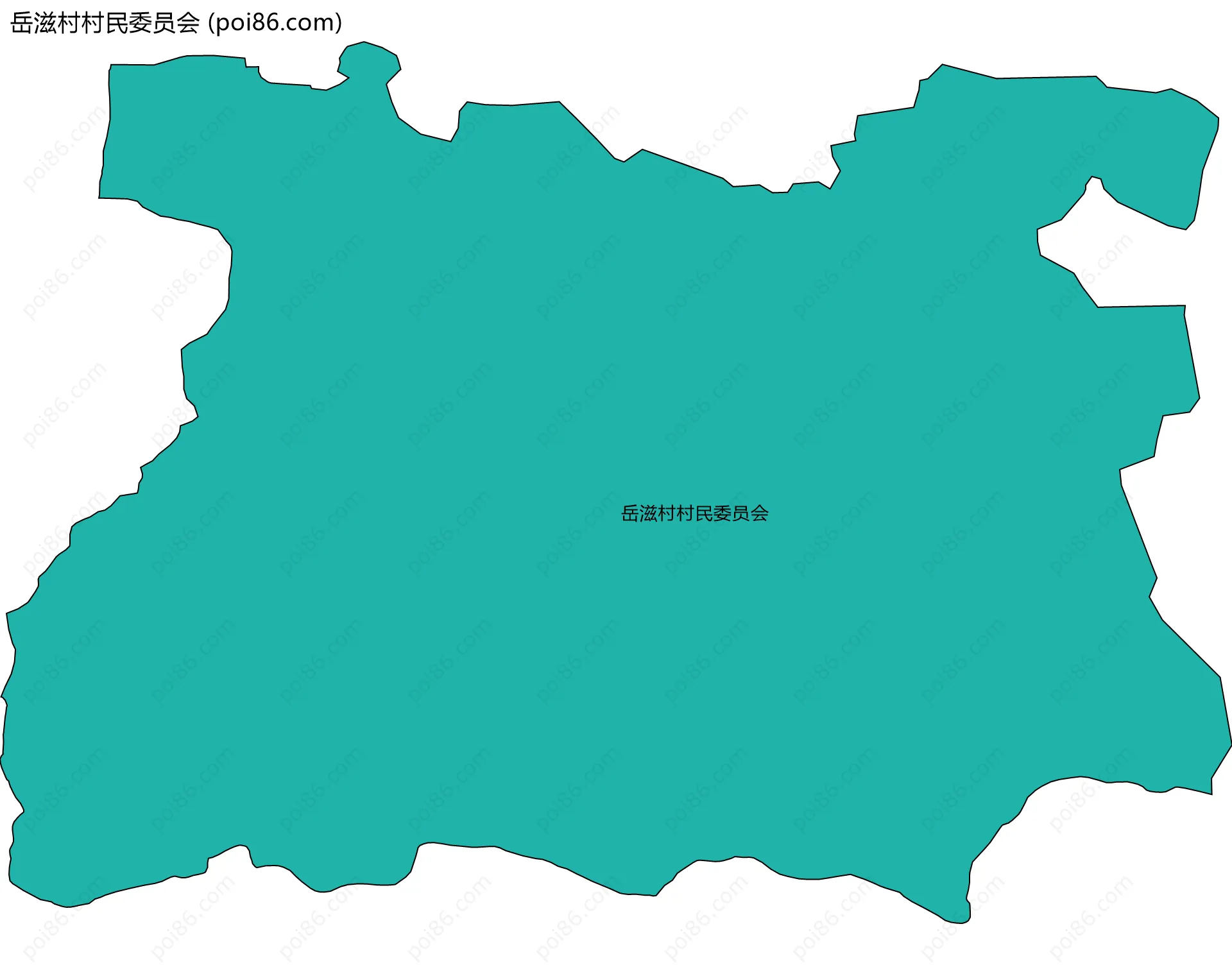 岳滋村村民委员会边界地图