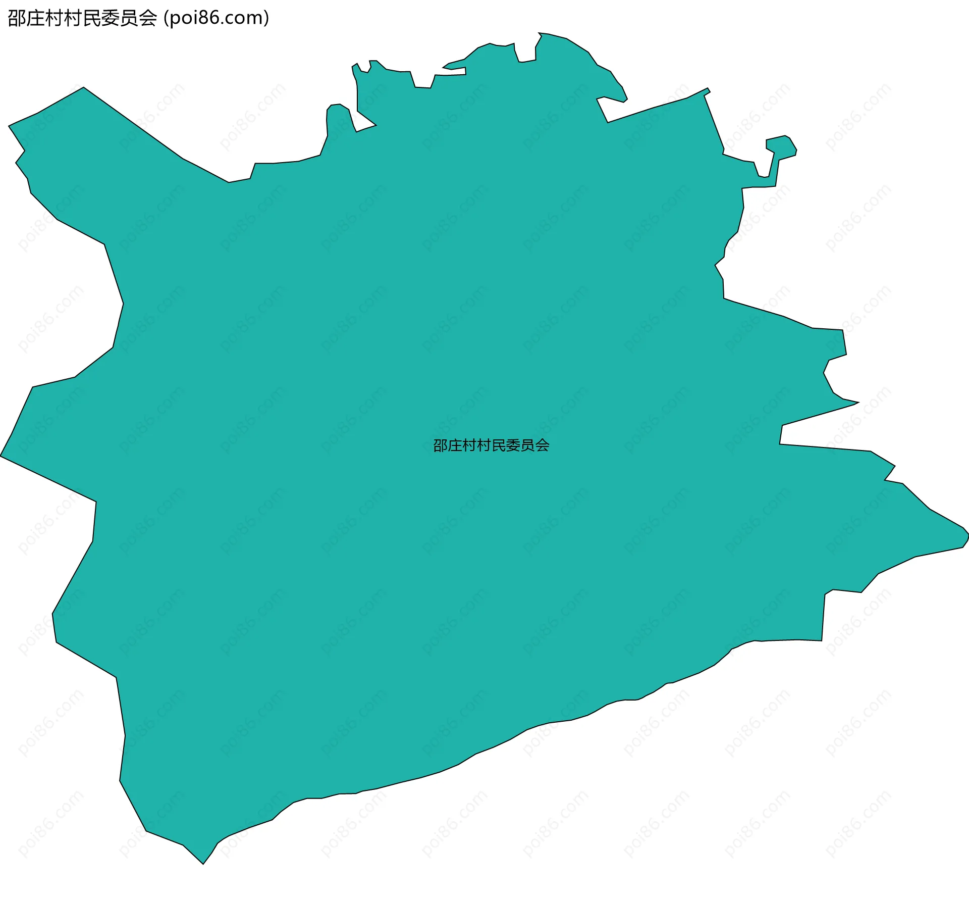 邵庄村村民委员会边界地图