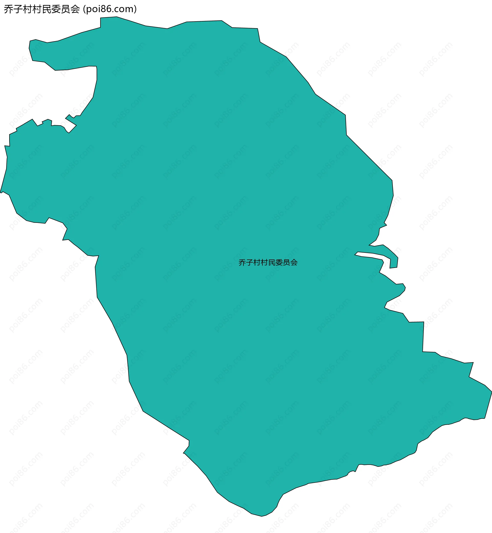 乔子村村民委员会边界地图