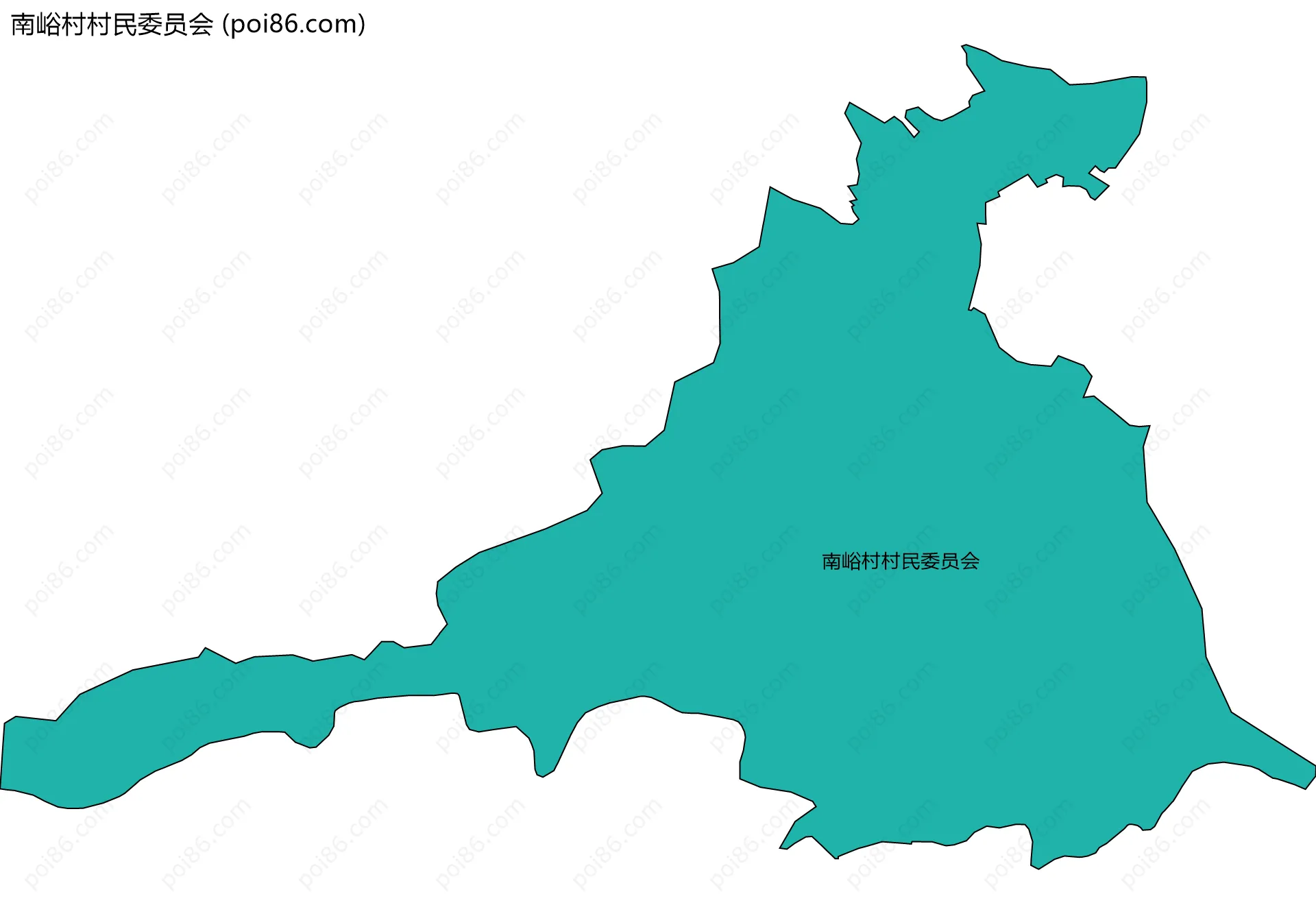 南峪村村民委员会边界地图