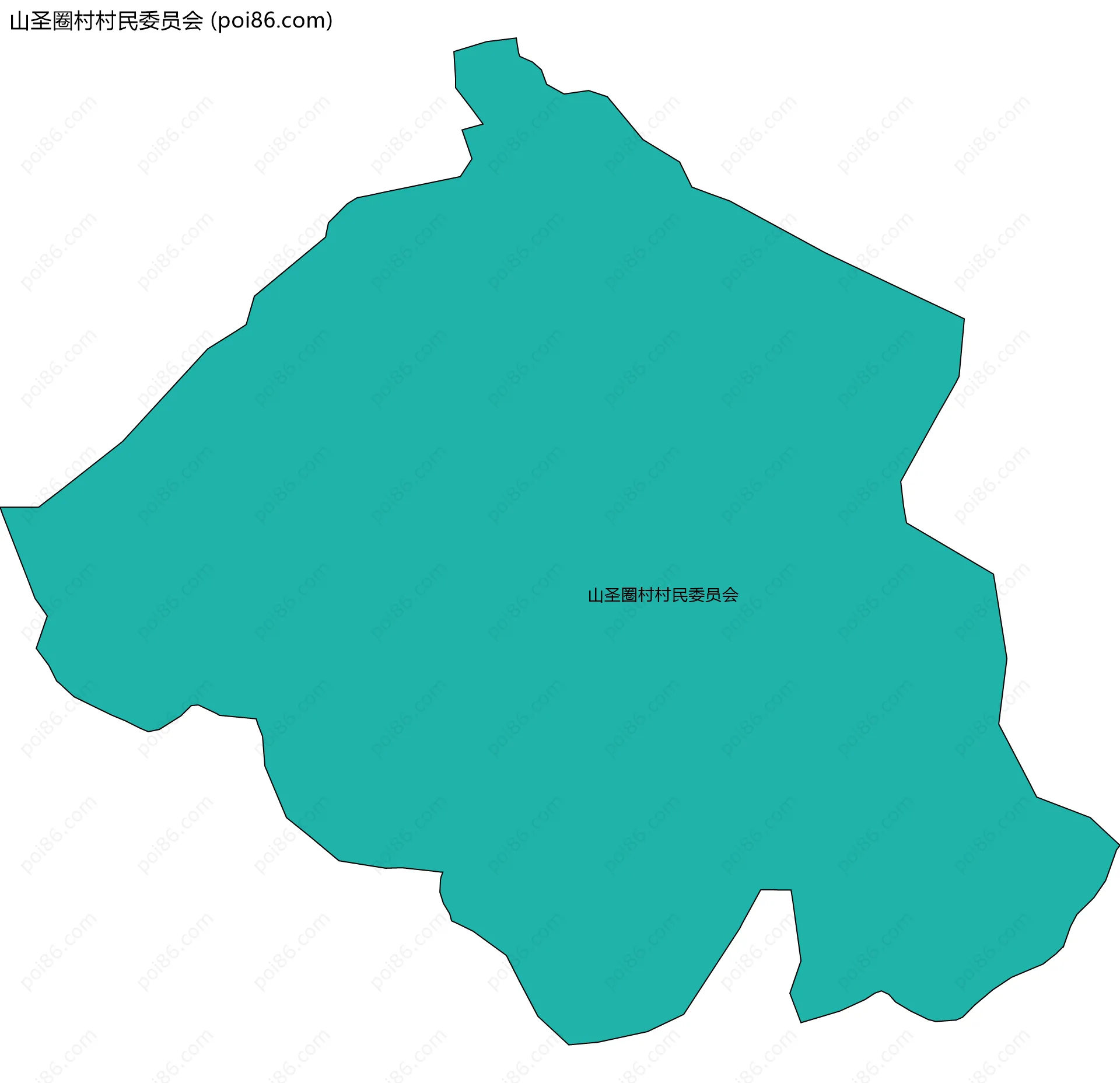 山圣圈村村民委员会边界地图