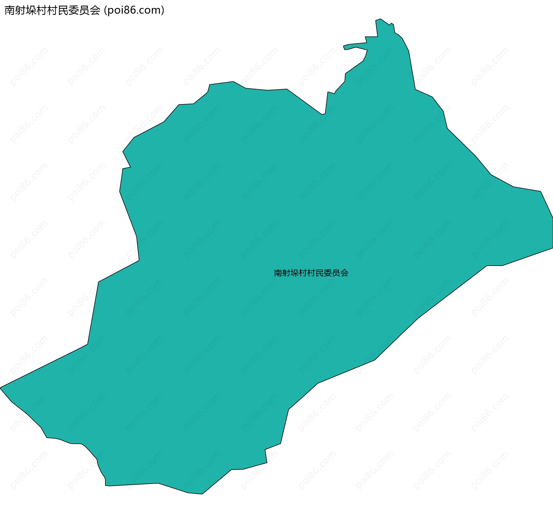 南射垛村村民委员会边界地图