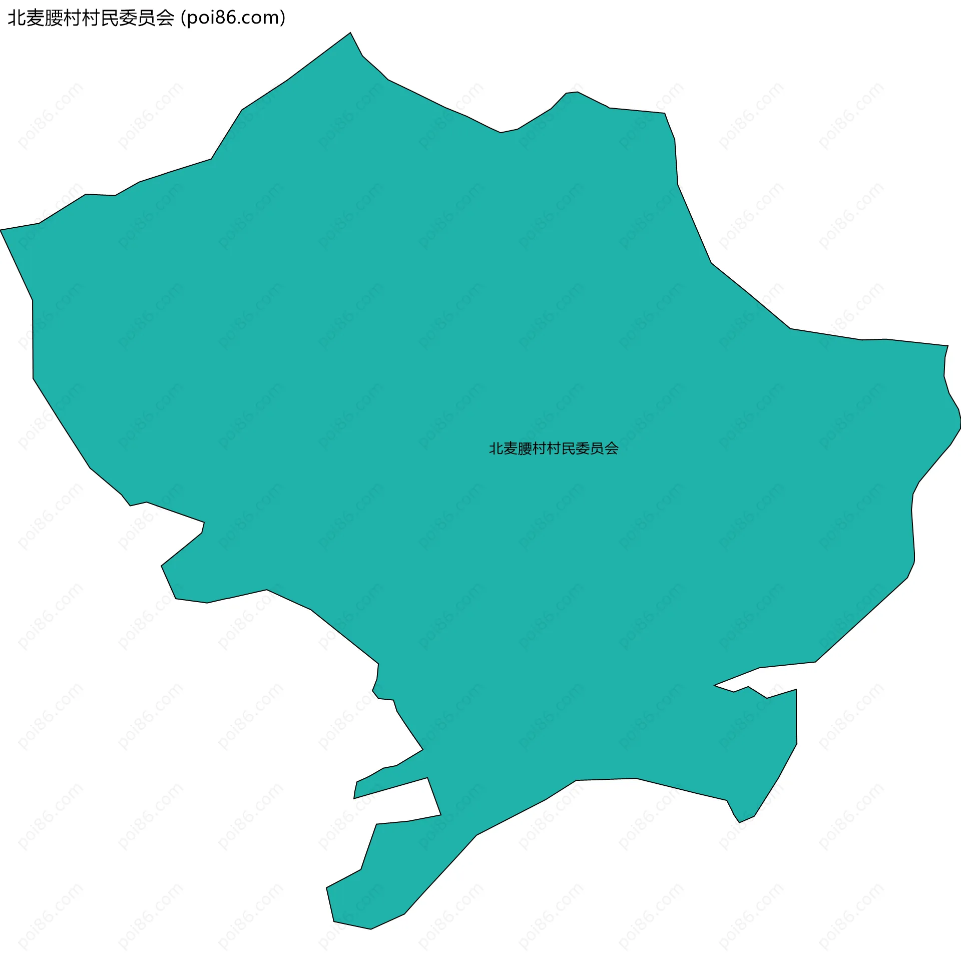 北麦腰村村民委员会边界地图