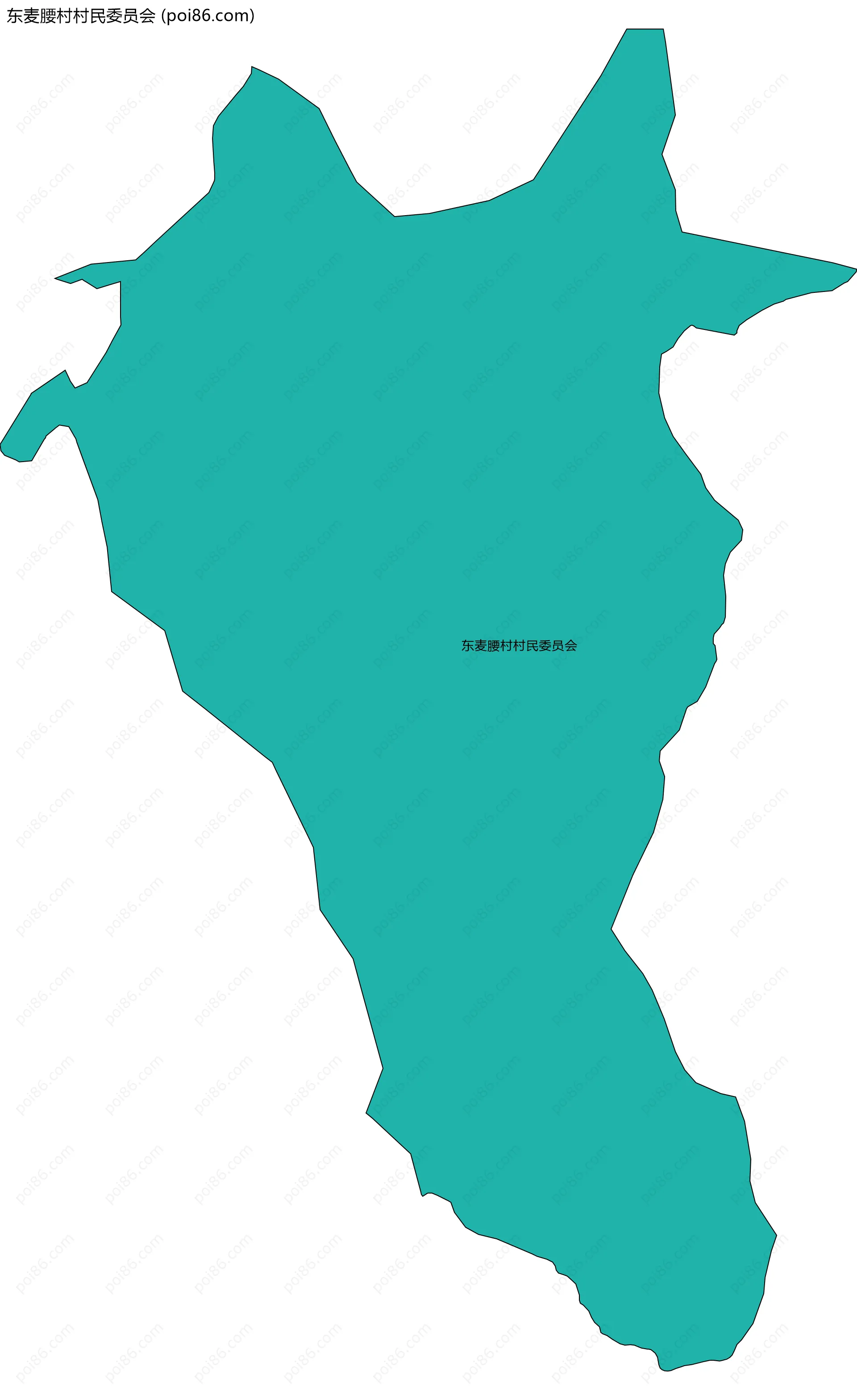 东麦腰村村民委员会边界地图