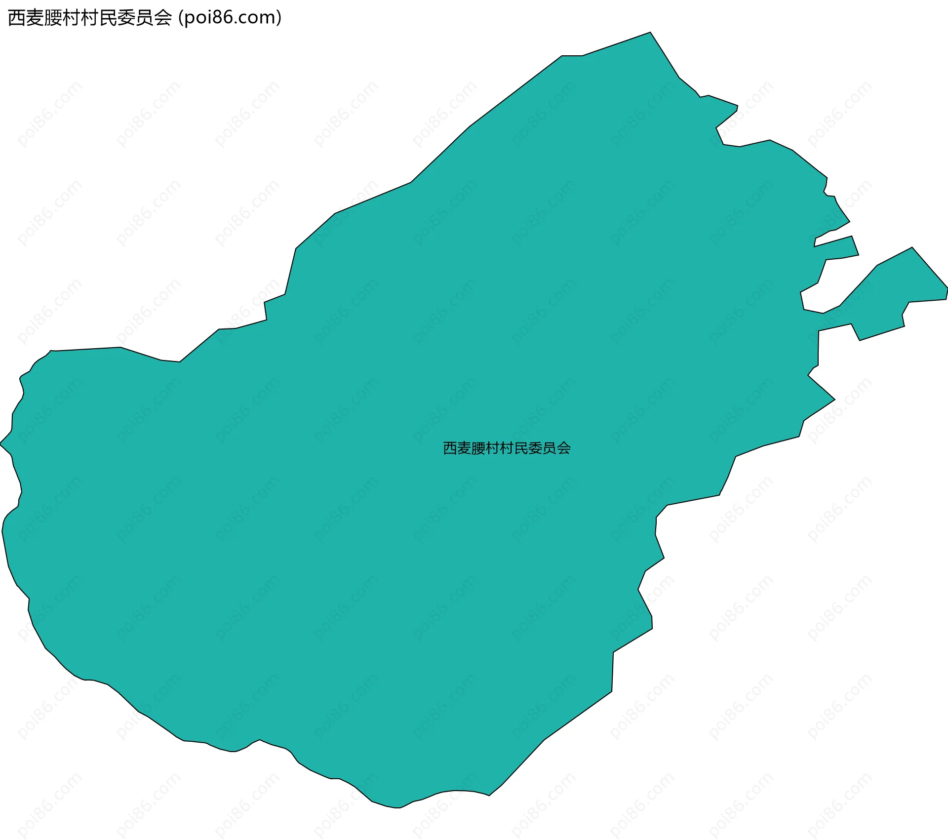 西麦腰村村民委员会边界地图