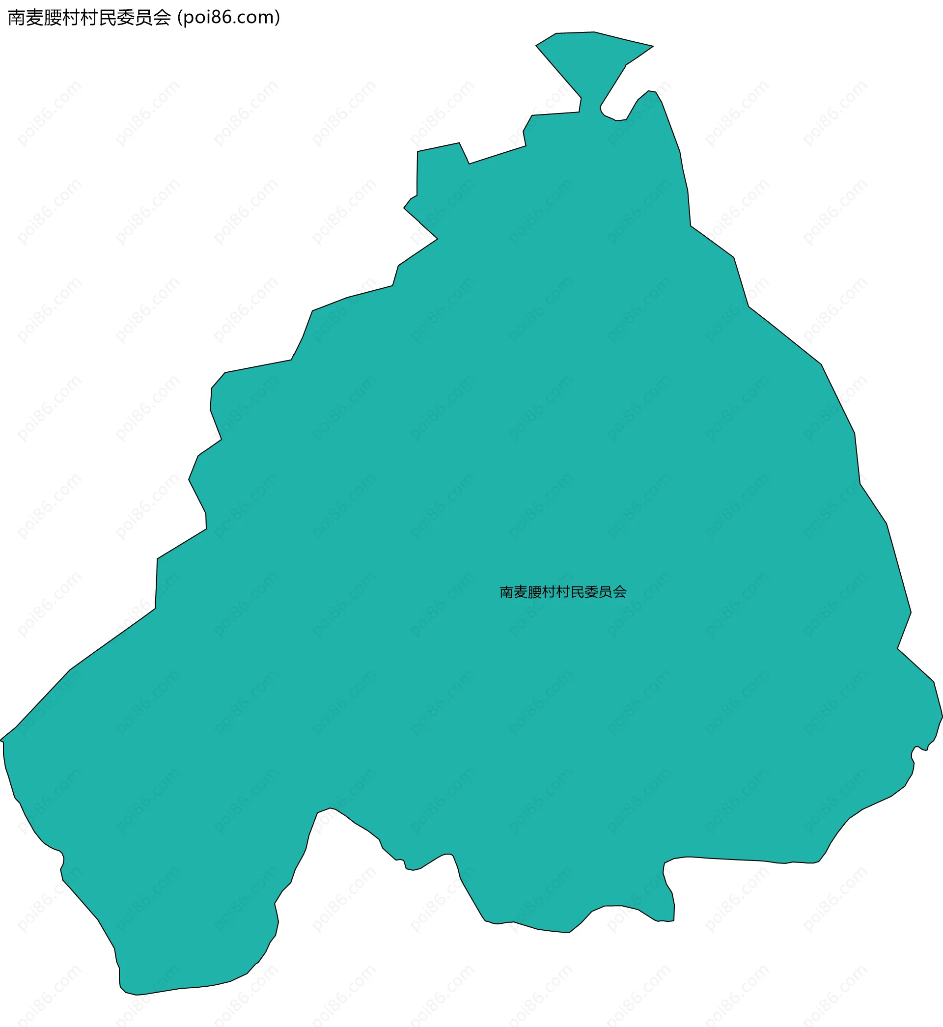 南麦腰村村民委员会边界地图