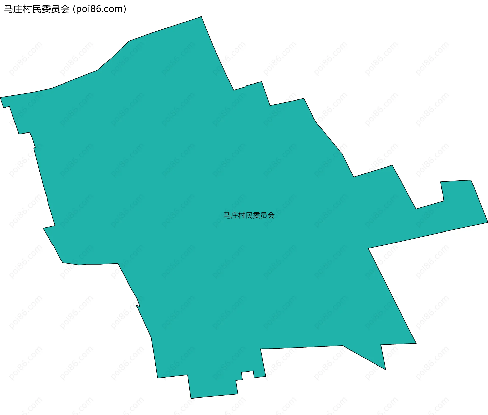 马庄村民委员会边界地图