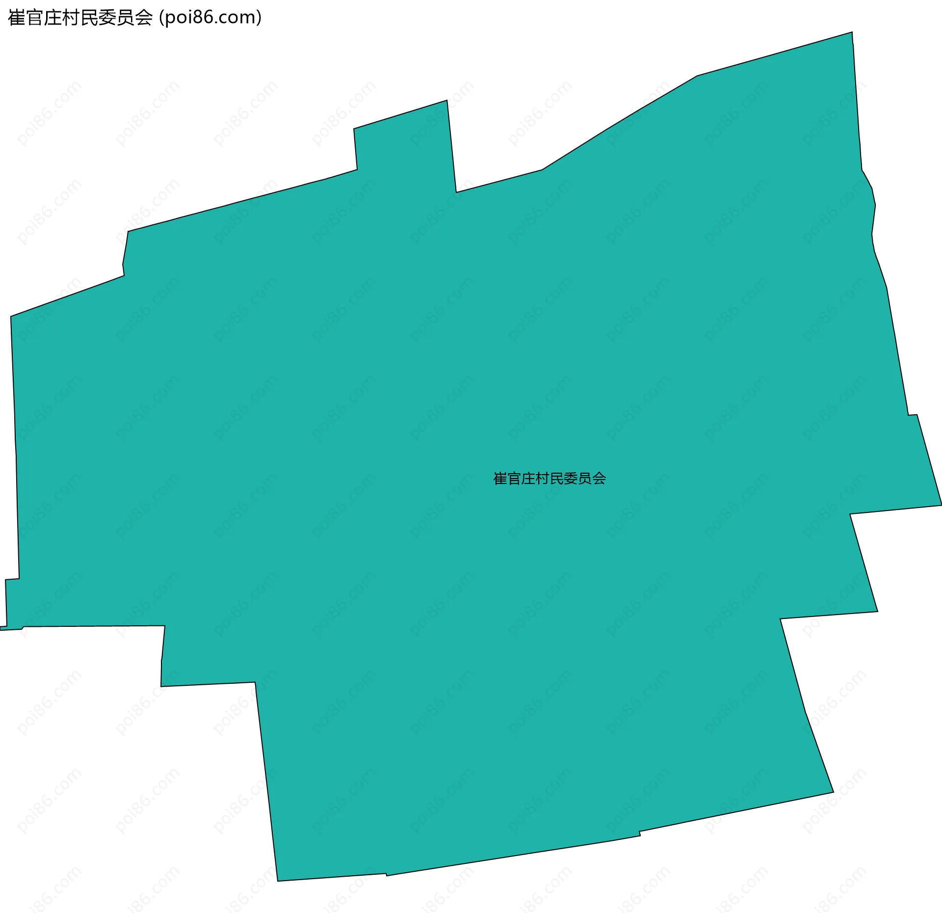 崔官庄村民委员会边界地图