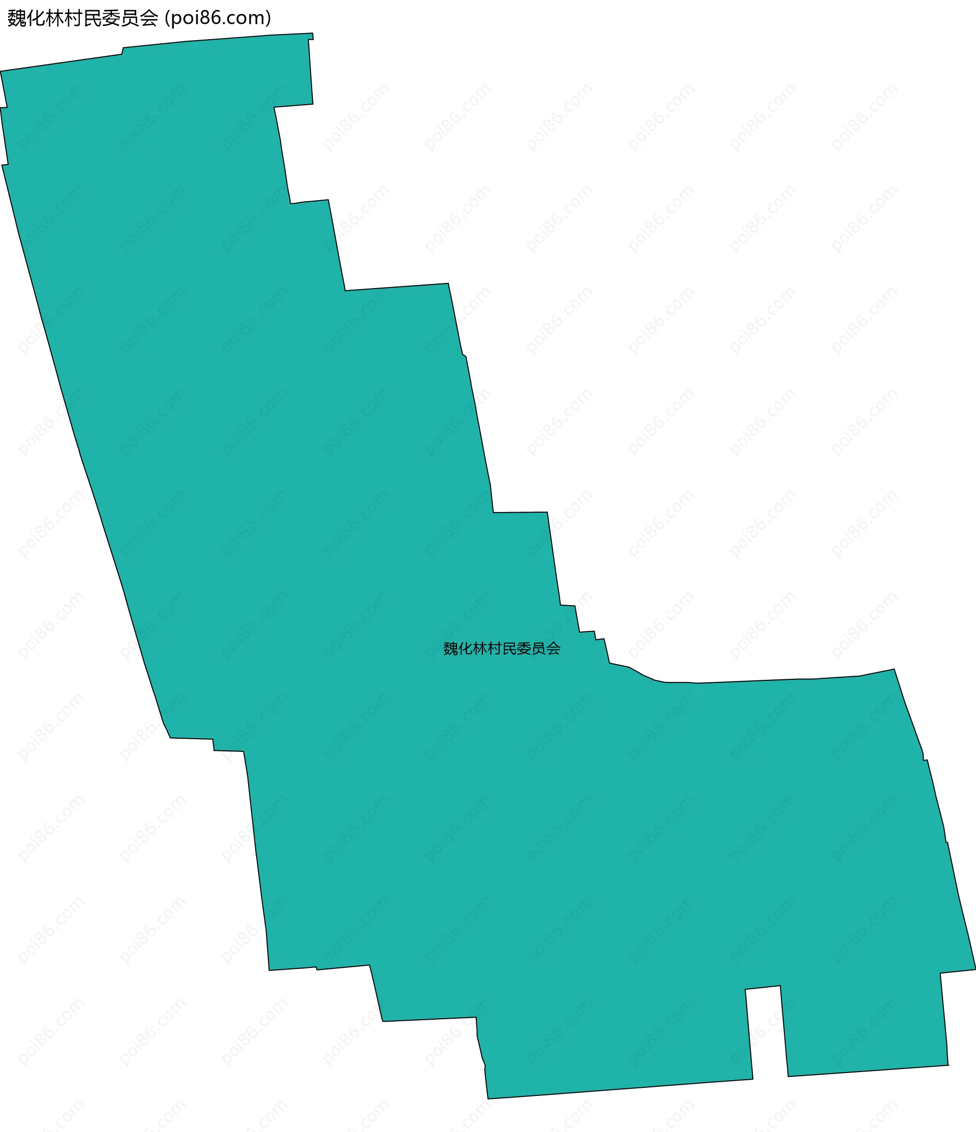 魏化林村民委员会边界地图