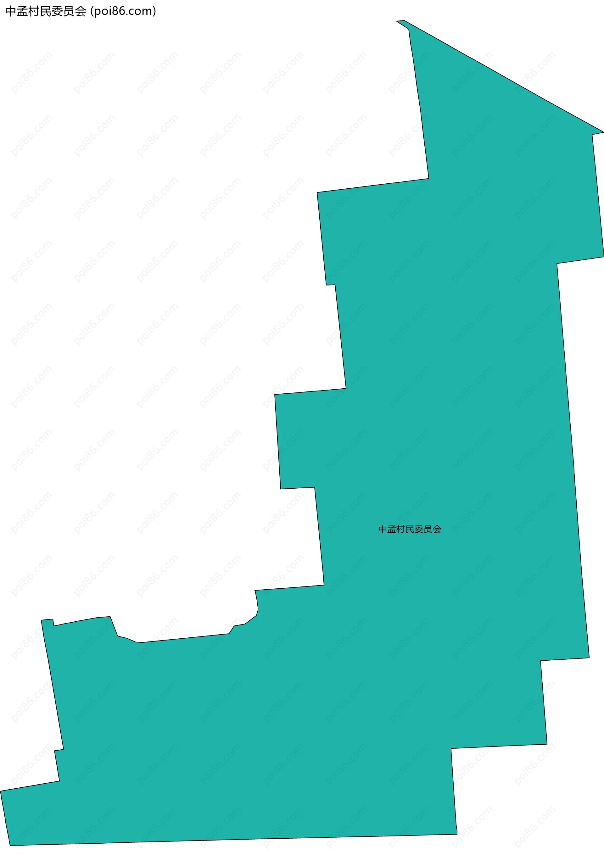 中孟村民委员会边界地图