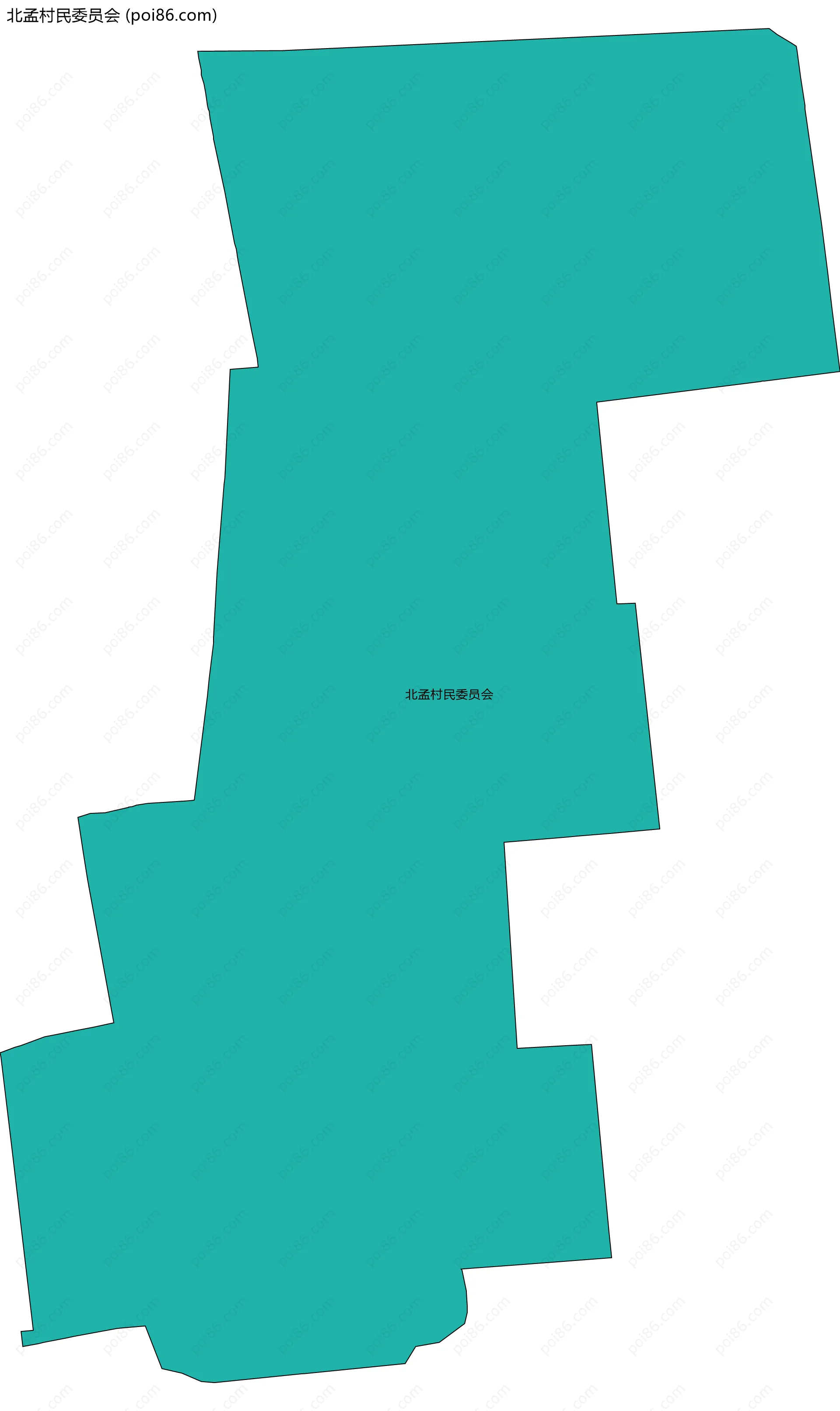 北孟村民委员会边界地图