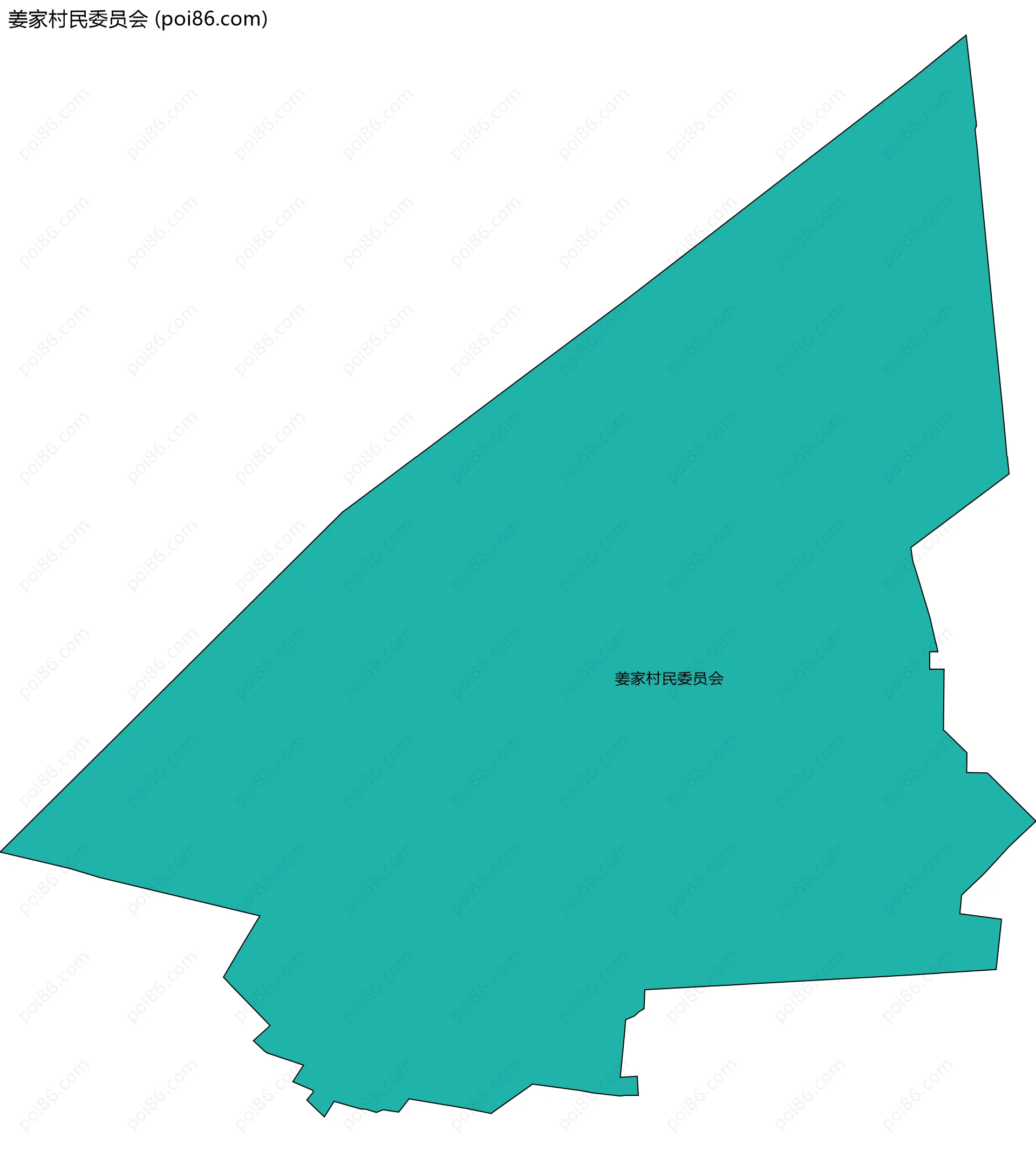 姜家村民委员会边界地图