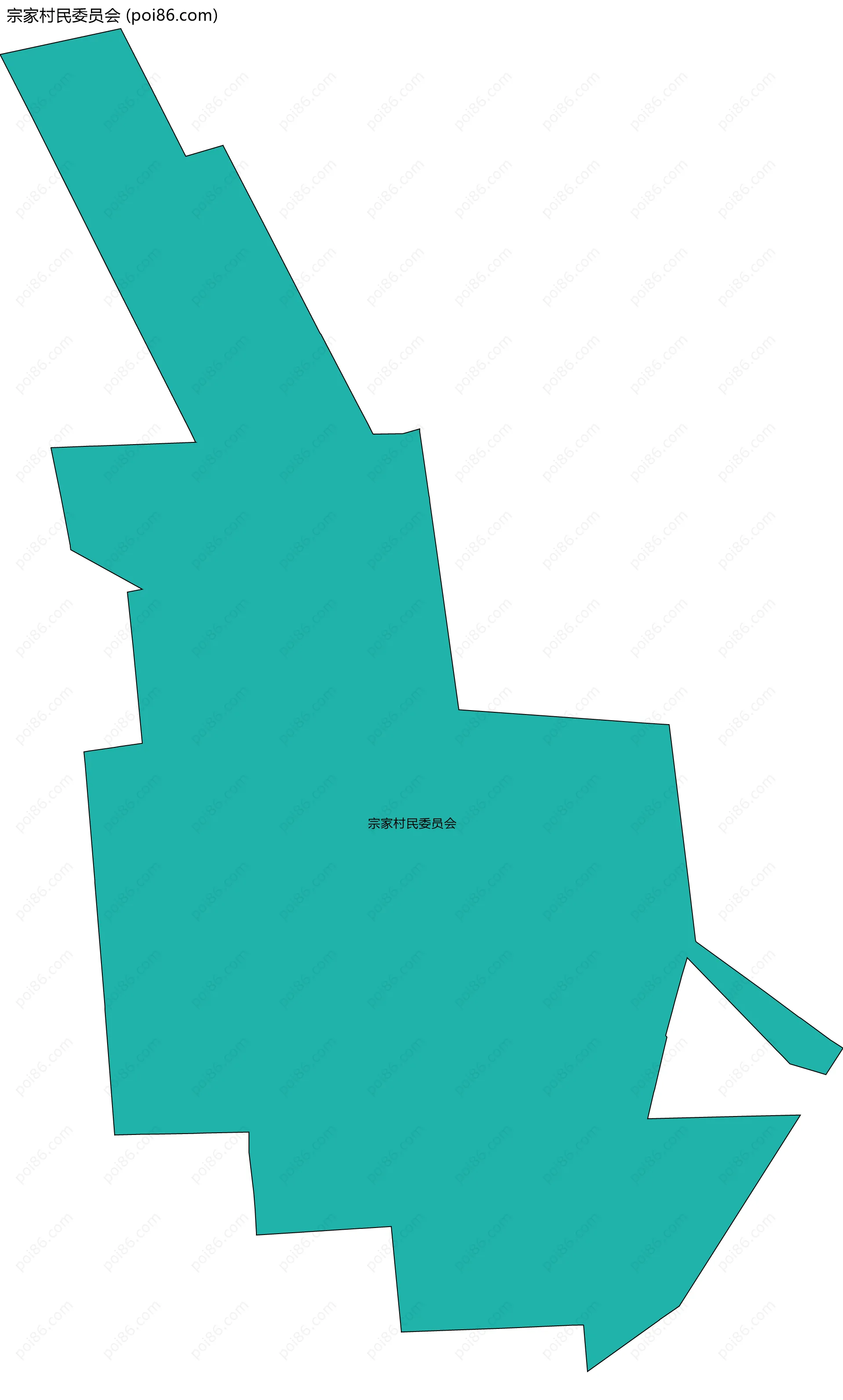 宗家村民委员会边界地图