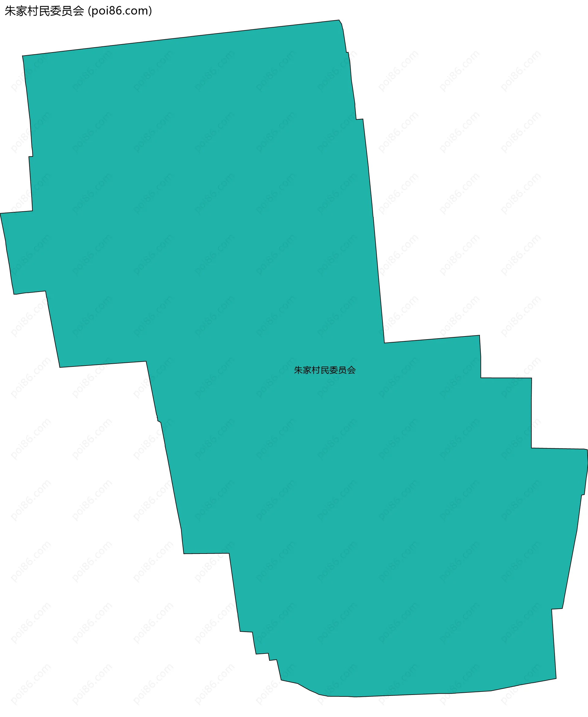 朱家村民委员会边界地图