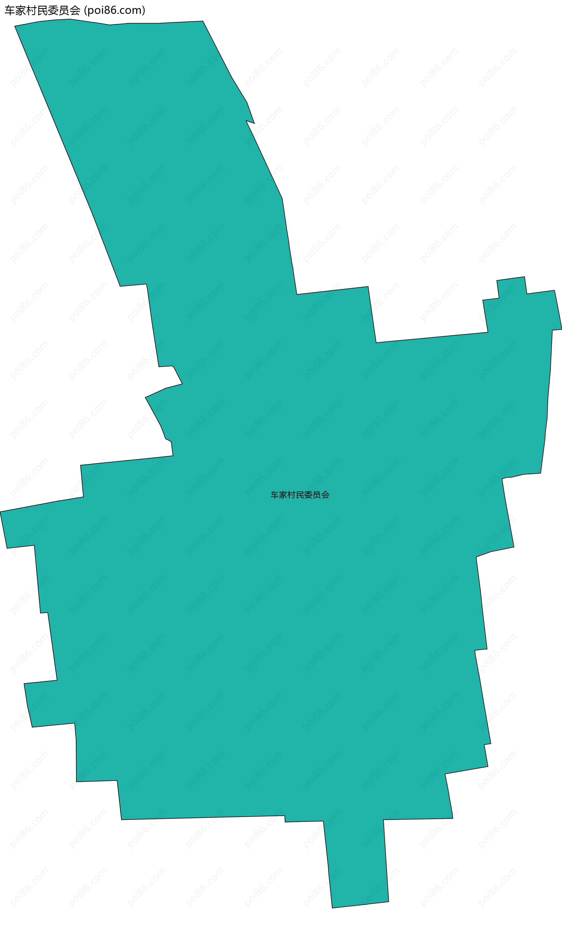 车家村民委员会边界地图