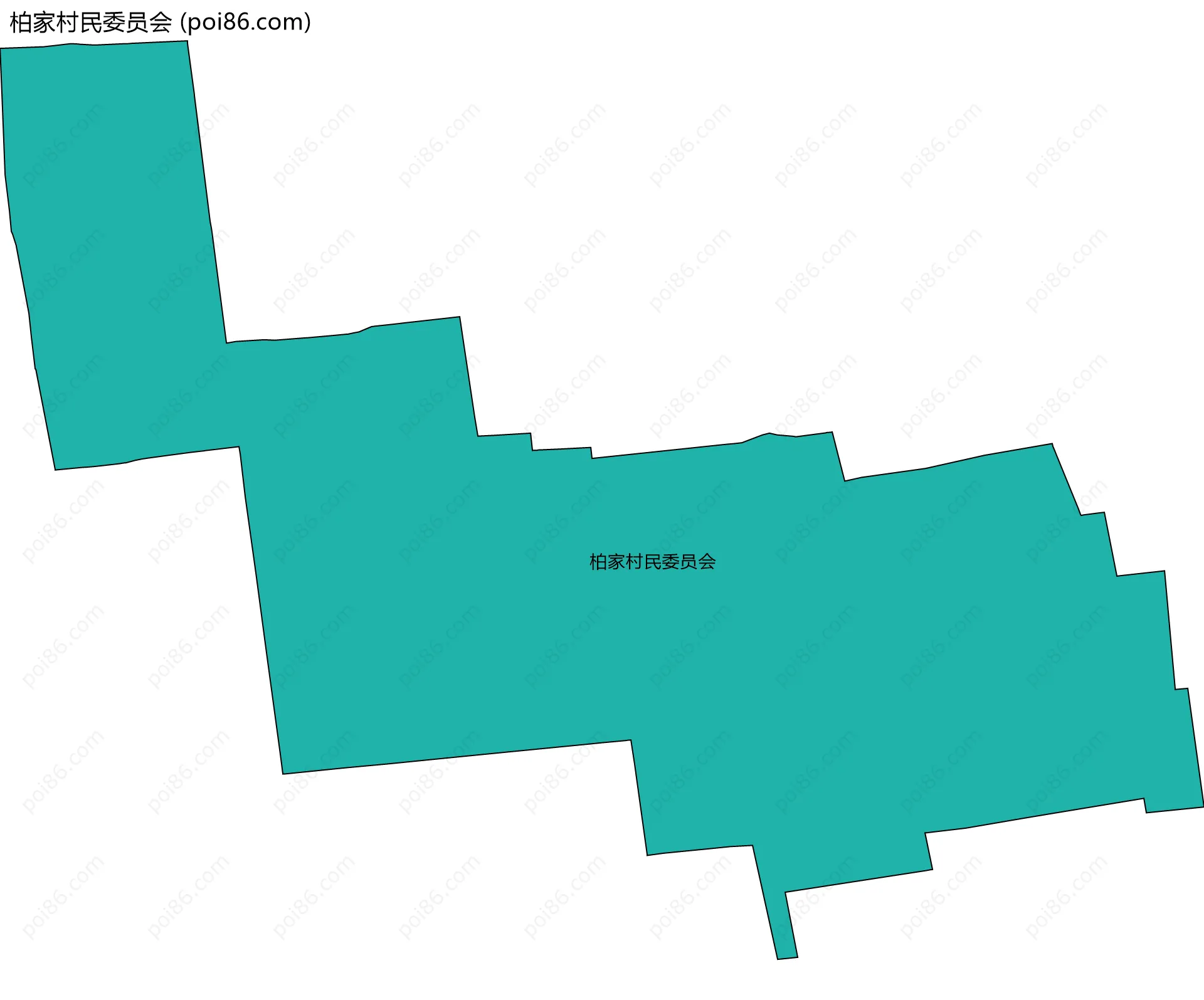 柏家村民委员会边界地图