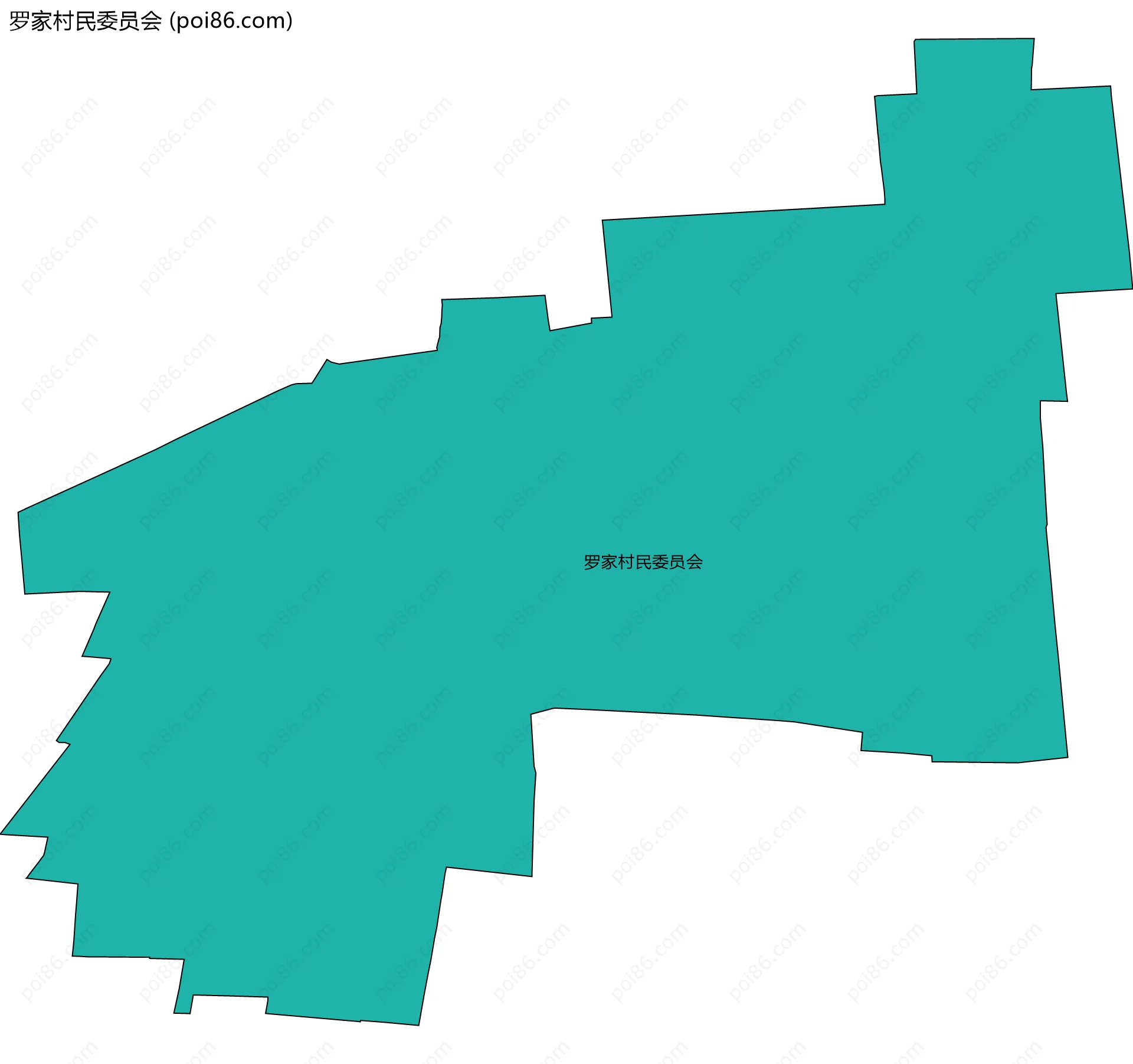 罗家村民委员会边界地图